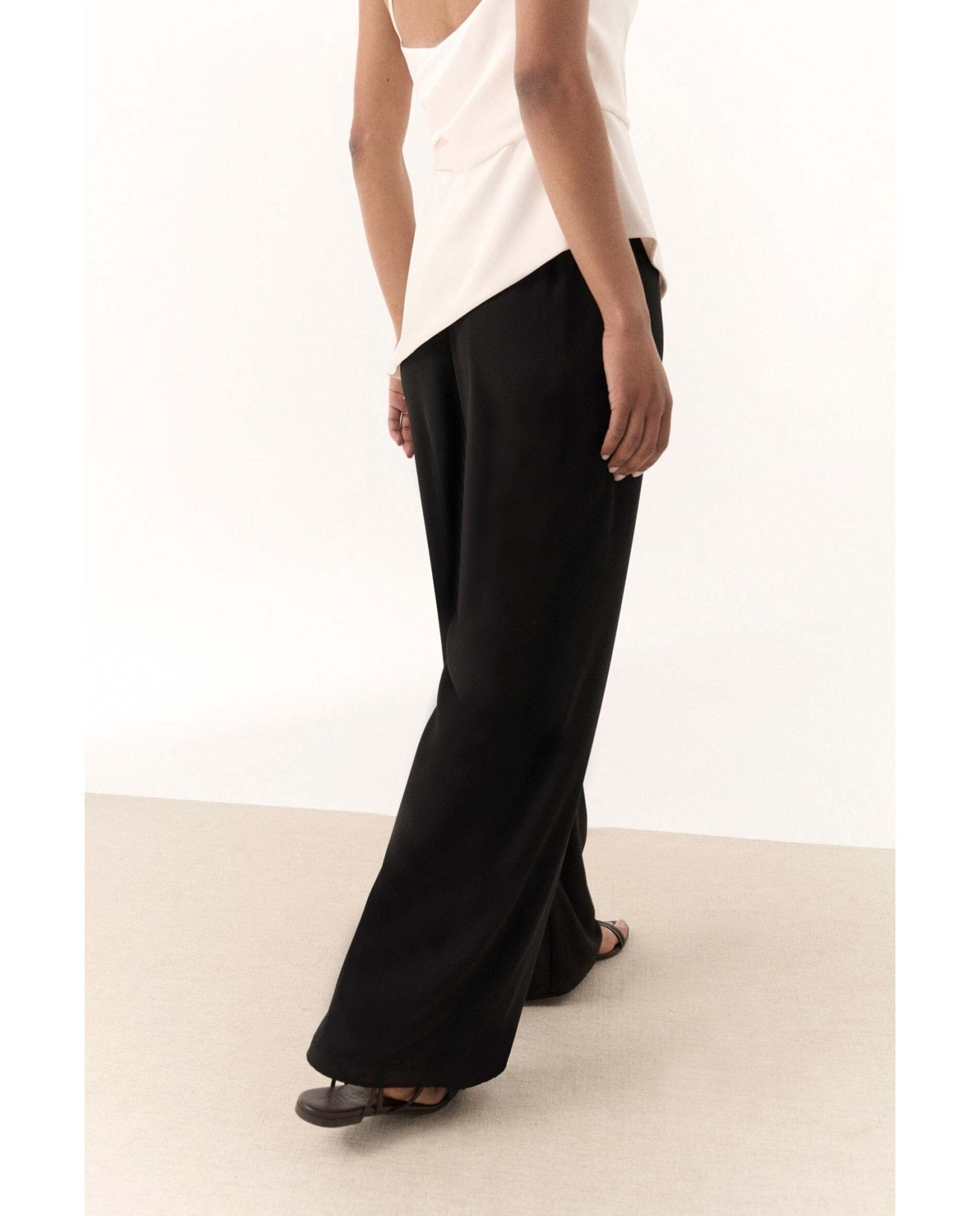 Pantalón de mujer tejido bimani - Negro Negro-3