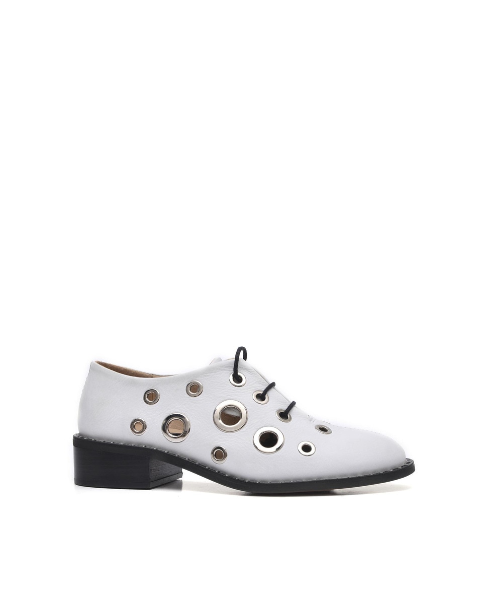 Alpe - Zapatos de cordones de mujer de piel con suela pu y cierre mediante cordón.