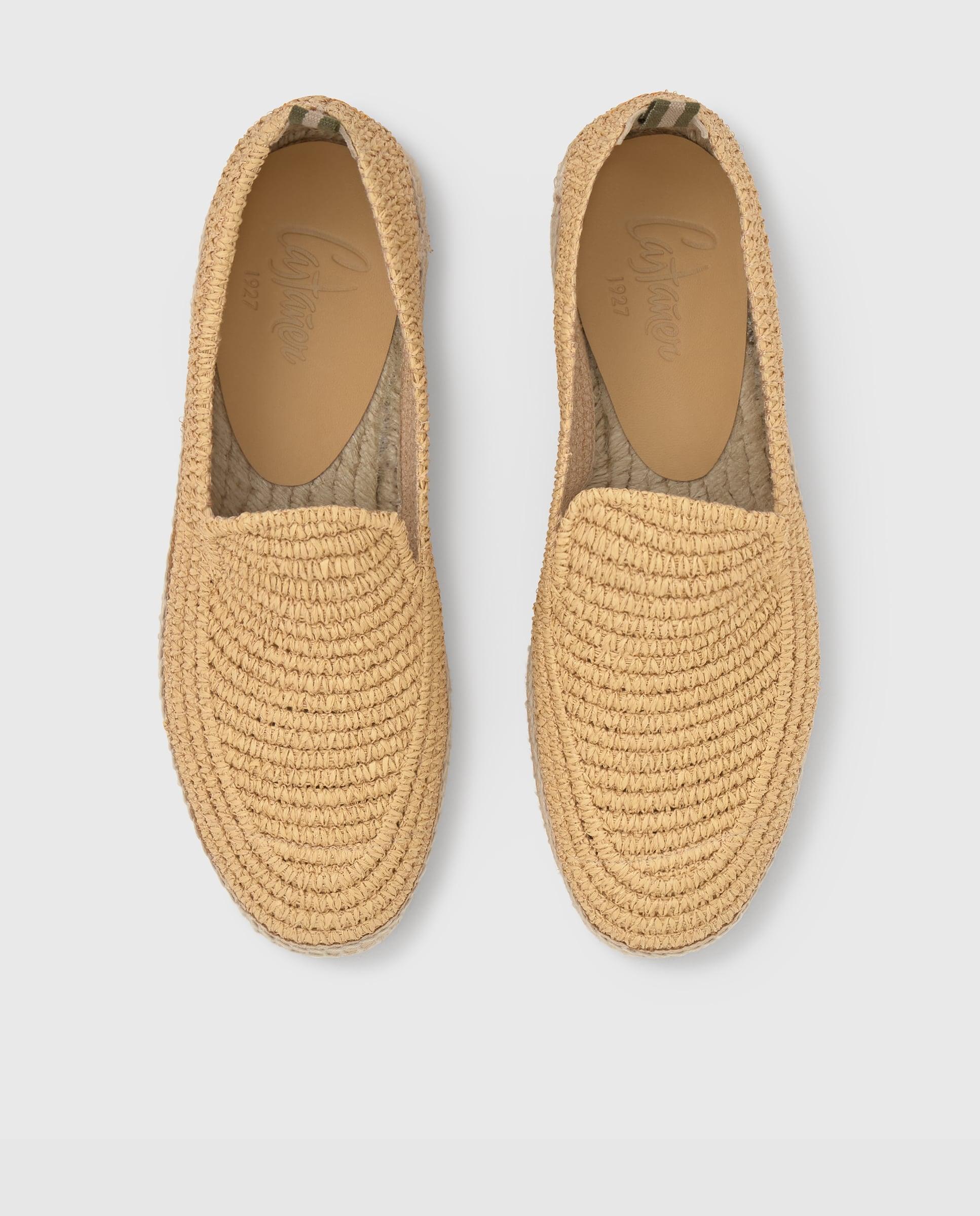 Alpargatas de hombre planas Joaquin estilo mocasín en rafia - Castañer - Natural Natural-3