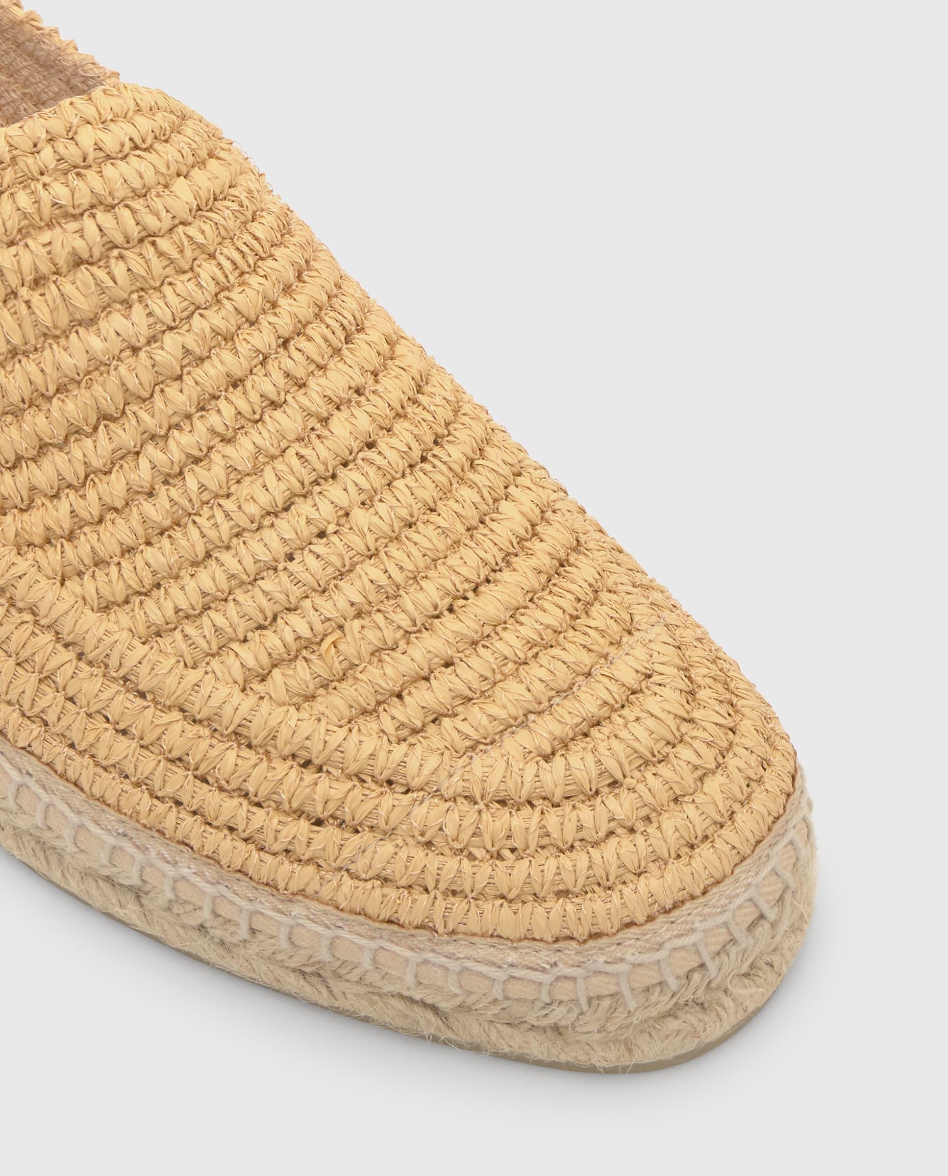 Alpargatas de hombre planas Joaquin estilo mocasín en rafia - Castañer - Natural Natural-4