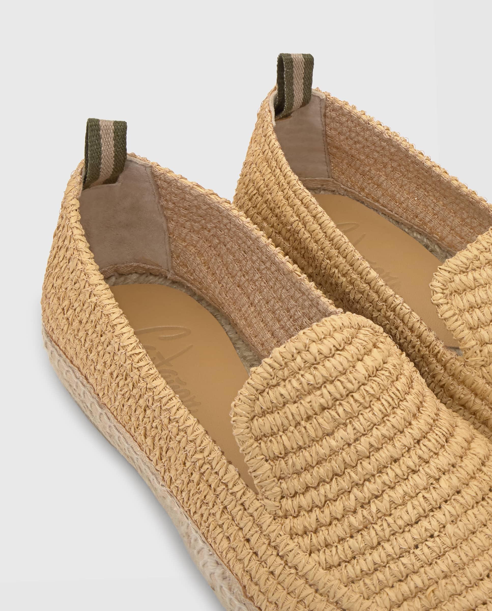 Alpargatas de hombre planas Joaquin estilo mocasín en rafia - Castañer - Natural Natural-5