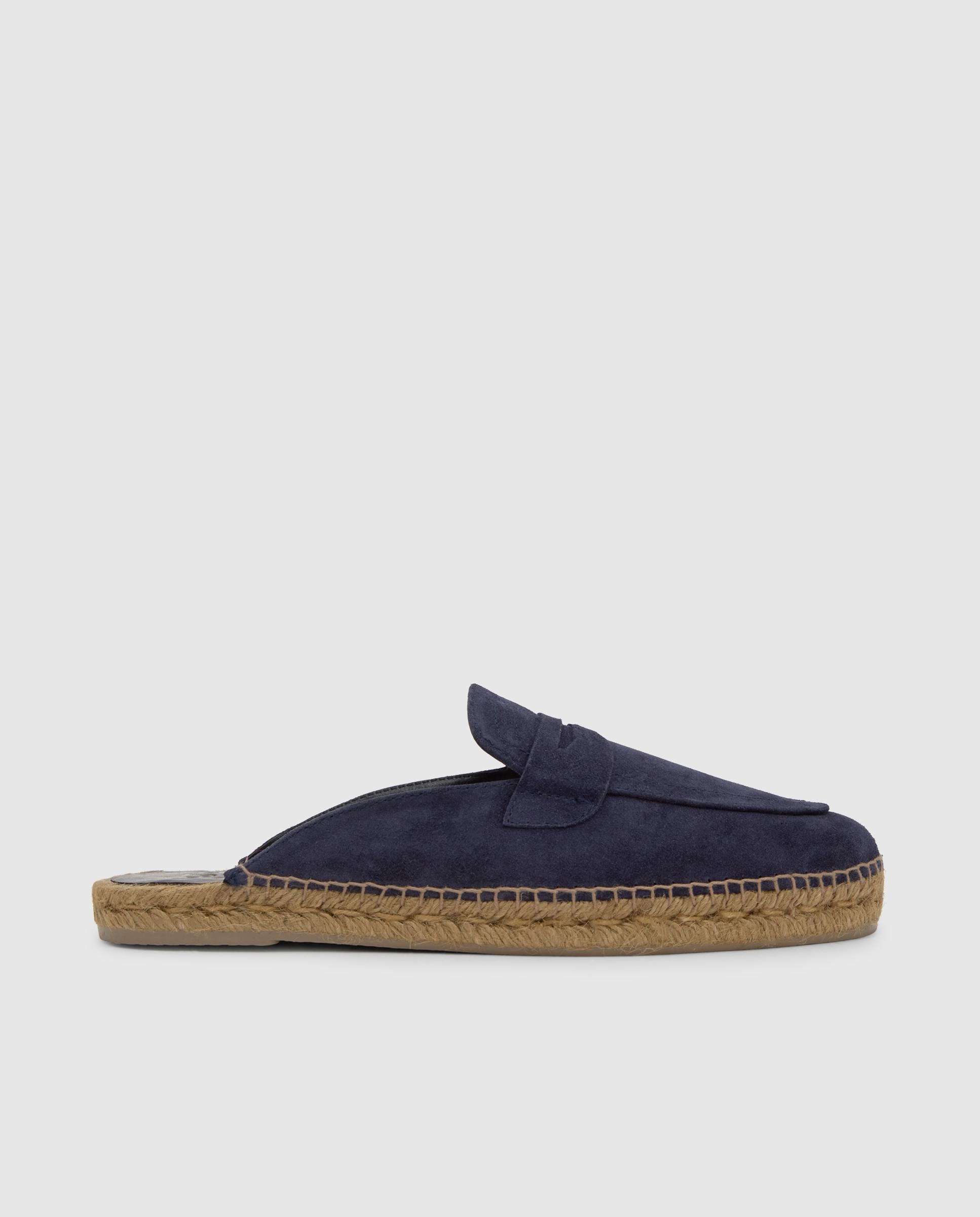 Alpargatas de hombre destalonadas Nando estilo mocasín con suela cosida - Castañer - Azul marino Azul marino-1