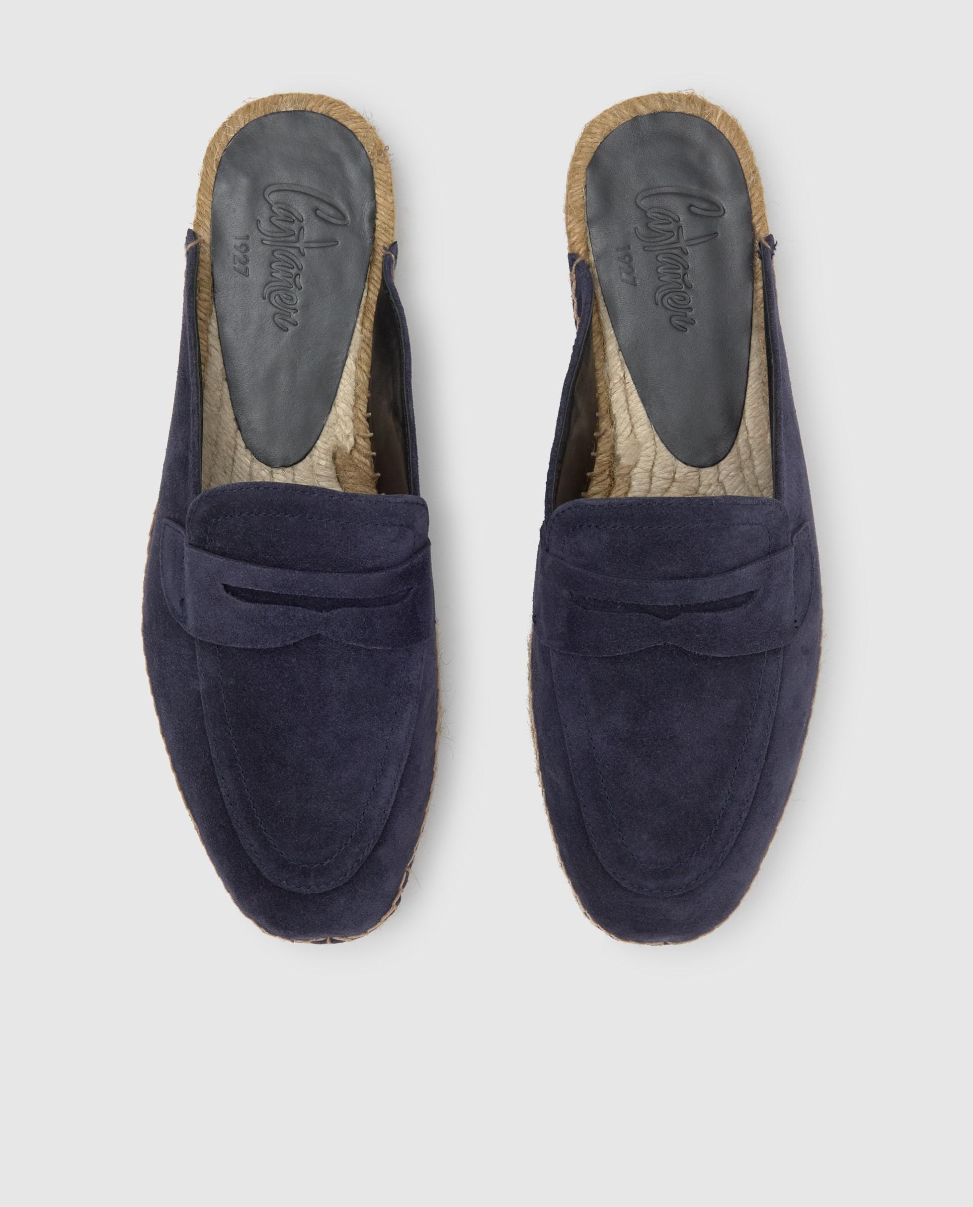 Alpargatas de hombre destalonadas Nando estilo mocasín con suela cosida - Castañer - Azul marino Azul marino-4