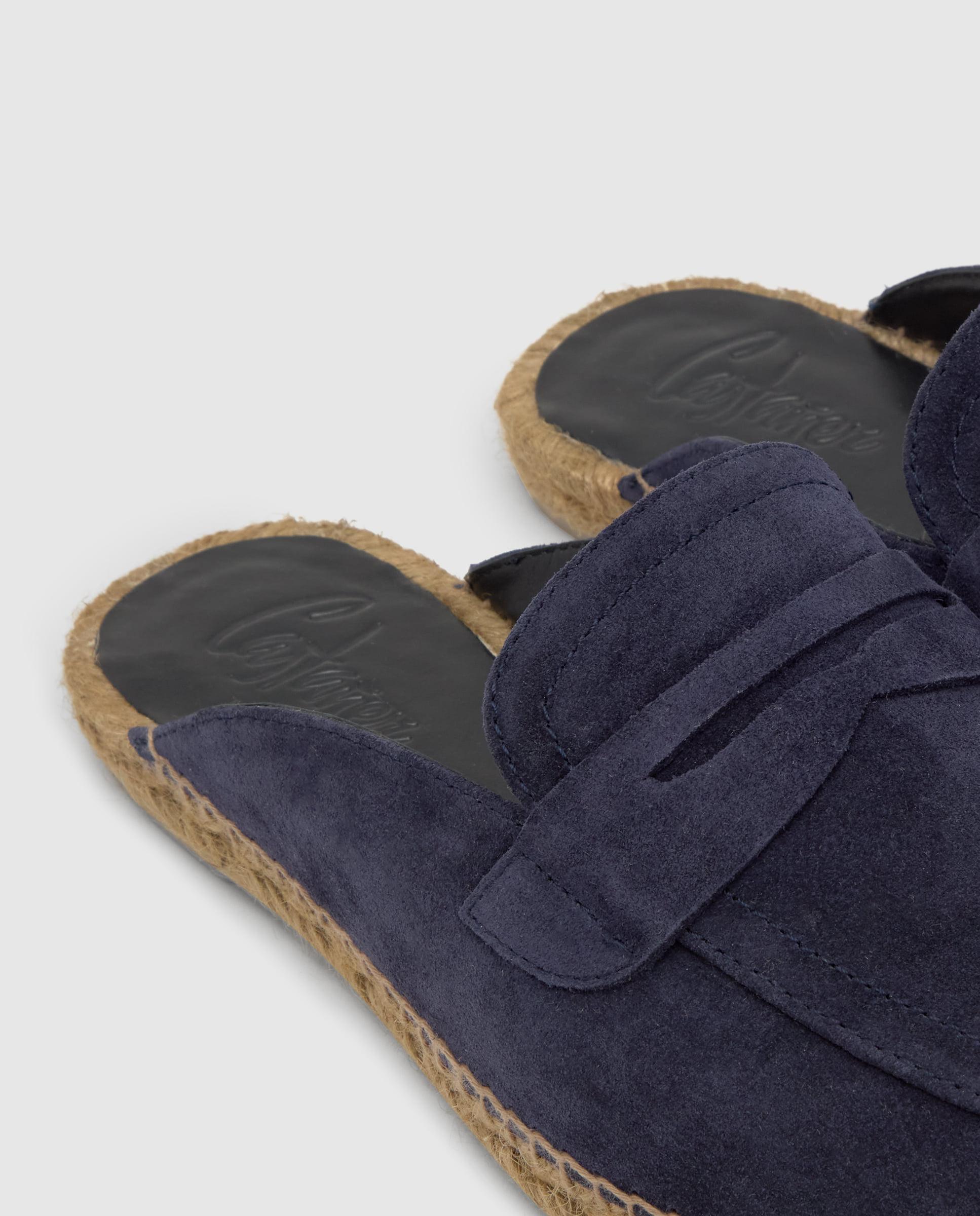 Alpargatas de hombre destalonadas Nando estilo mocasín con suela cosida - Castañer - Azul marino Azul marino-6