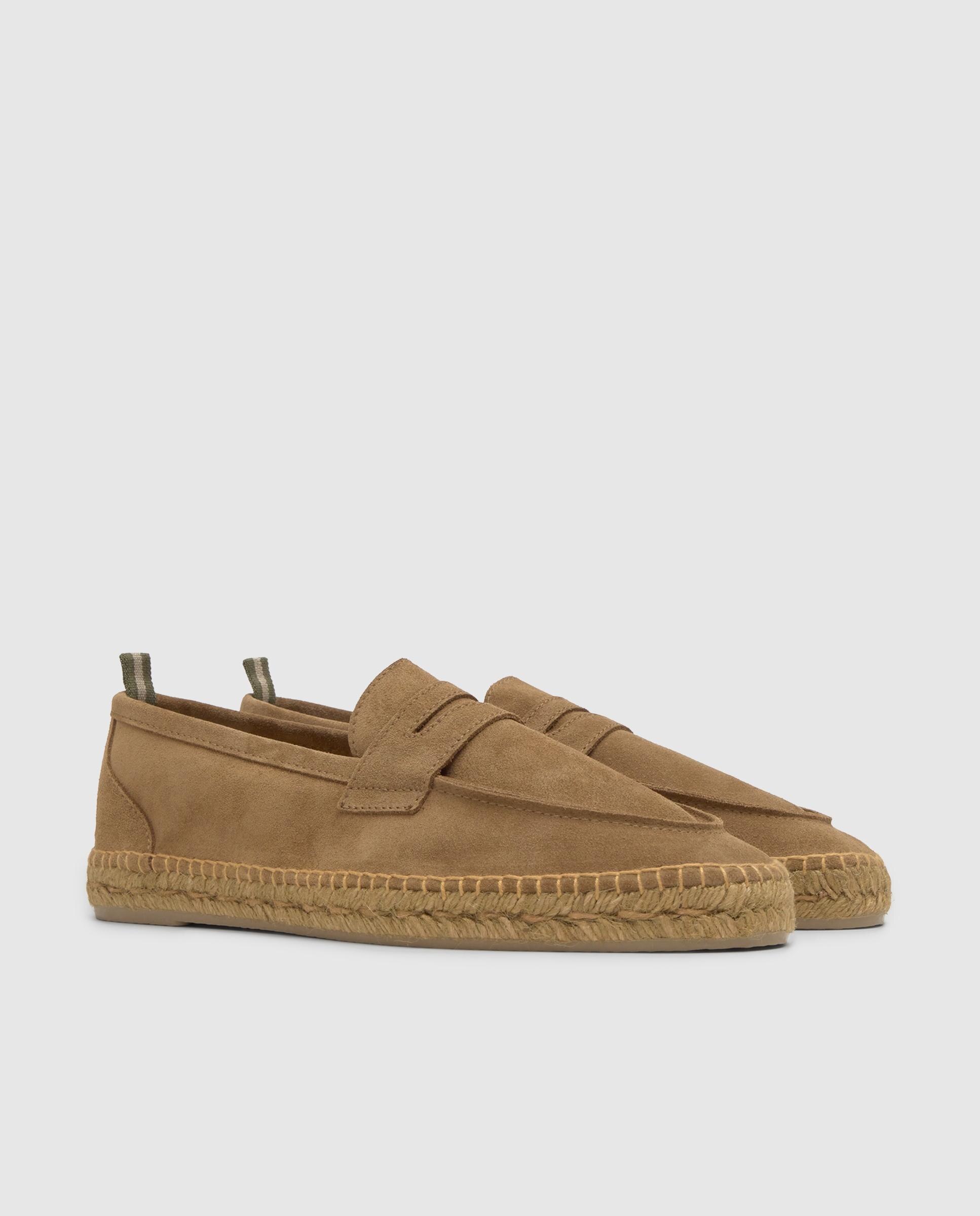 Alpargatas nacho de hombre en serraje con suela de yute - Castañer - Beige Beige-2
