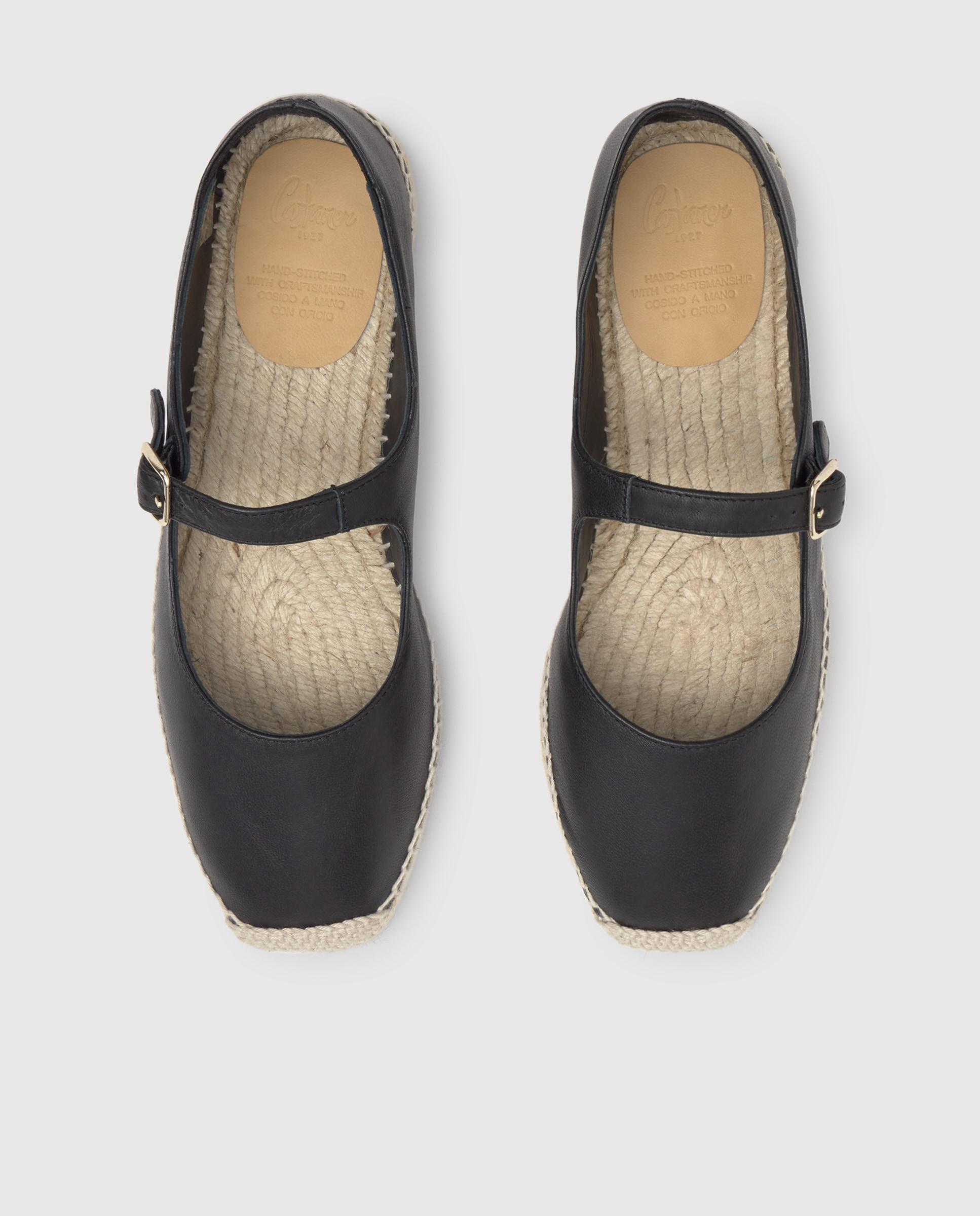 Alpargatas planas de mujer estilo Mary Jane Pepa con cierre de hebilla - Castañer - Negro Negro-4