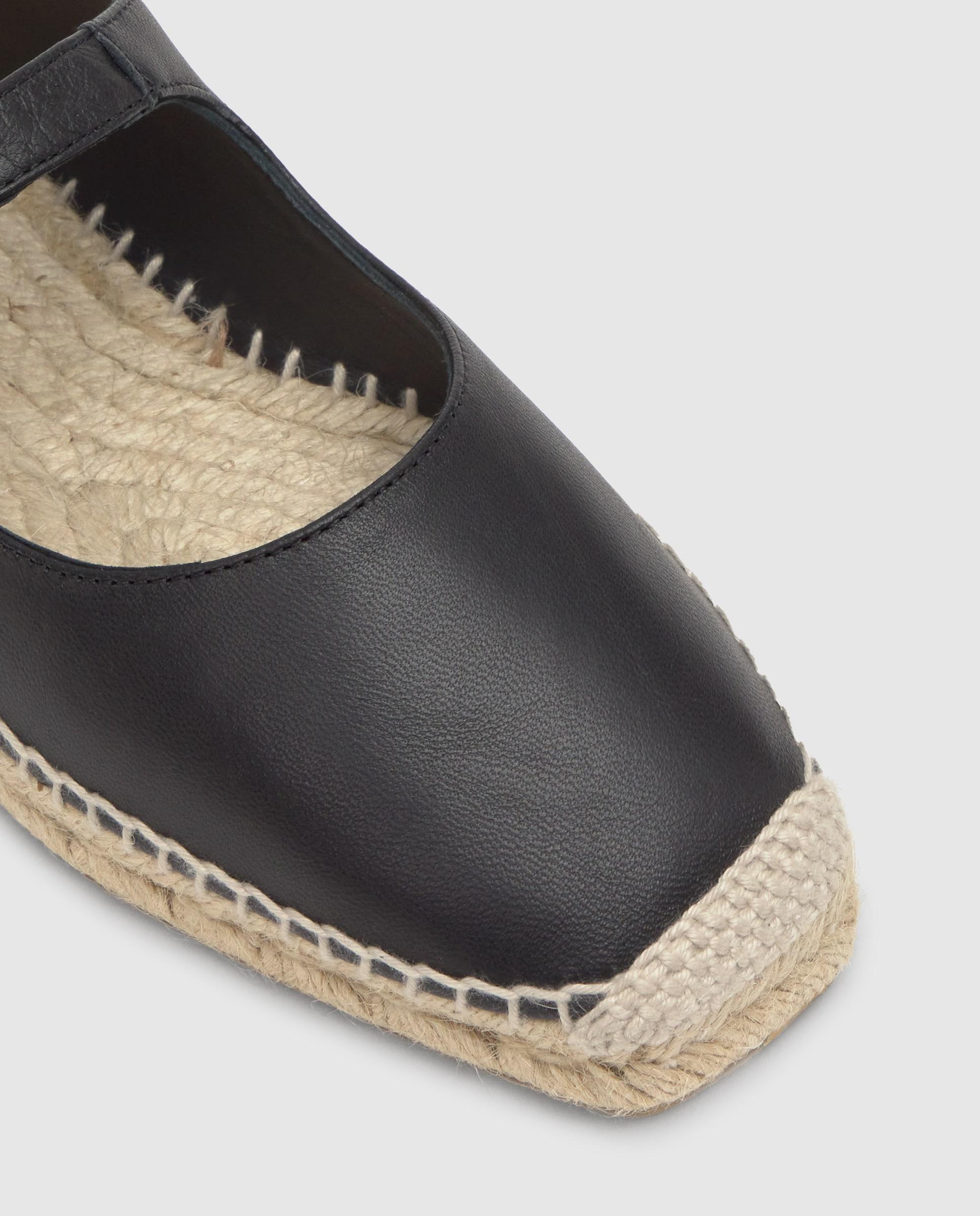 Alpargatas planas de mujer estilo Mary Jane Pepa con cierre de hebilla - Castañer - Negro Negro-5