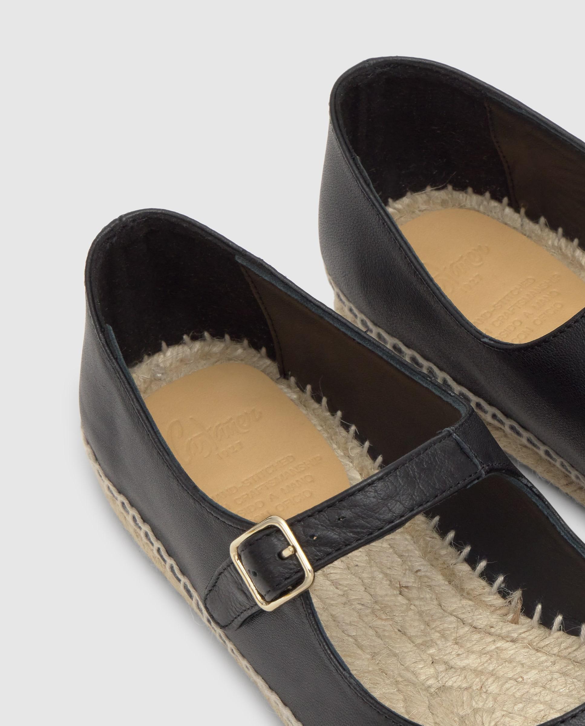 Alpargatas planas de mujer estilo Mary Jane Pepa con cierre de hebilla - Castañer - Negro Negro-6