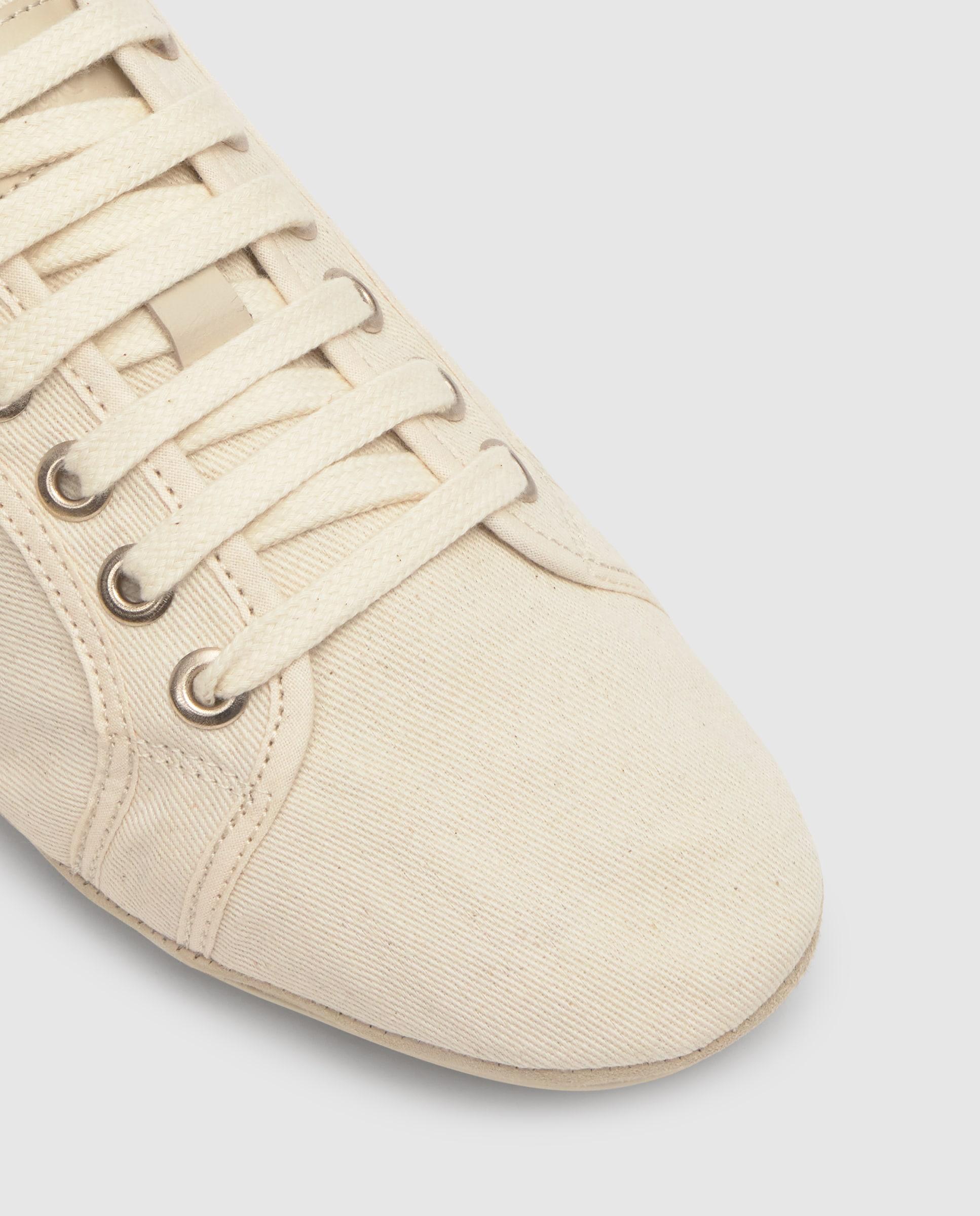 Zapatillas retro de mujer Lexi con talonera de yute y cierre de cordones - Castañer - Crudo Crudo-5
