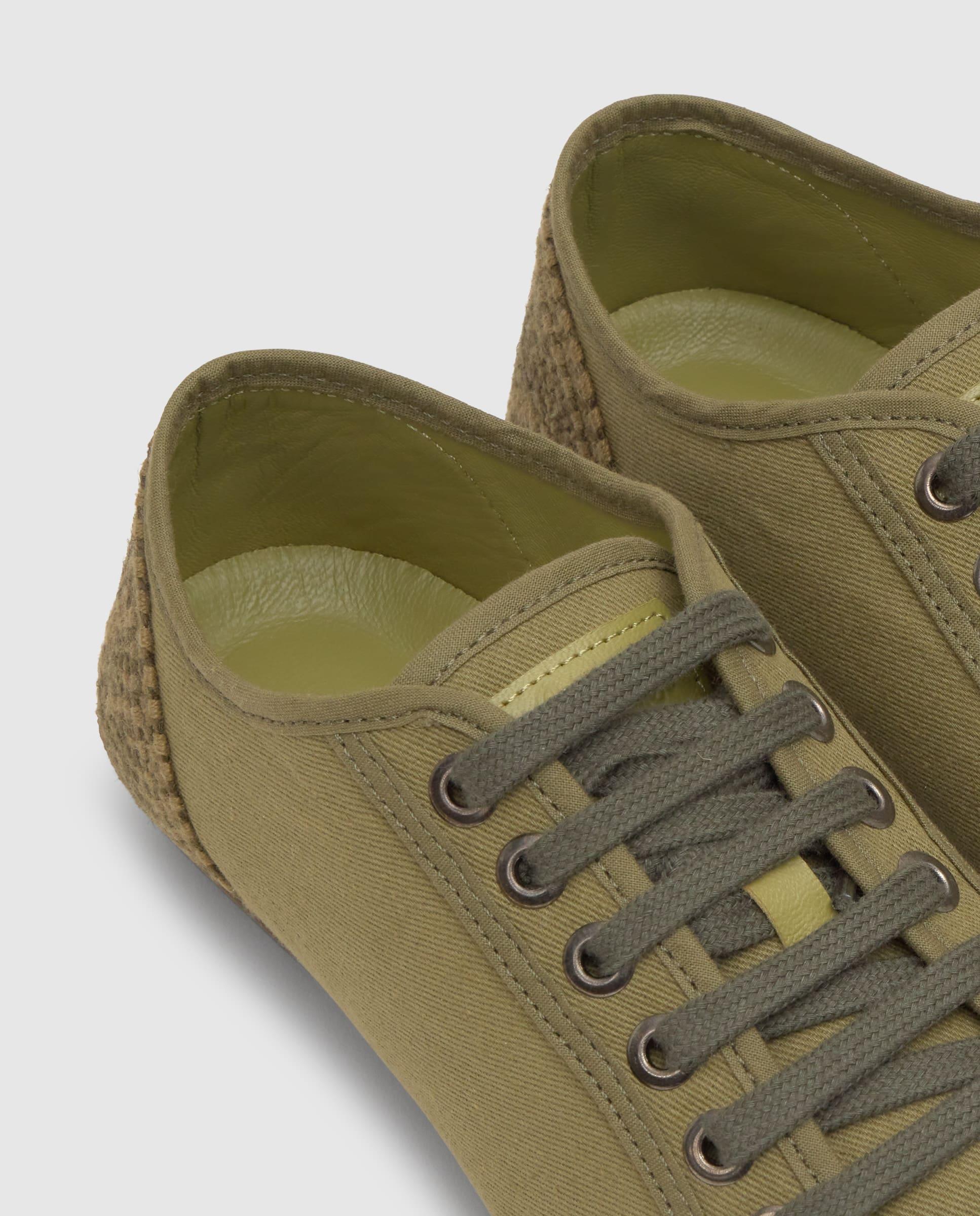 Zapatillas retro de mujer Lexi con talonera de yute y cierre de cordones - Castañer - Kaki Kaki-6