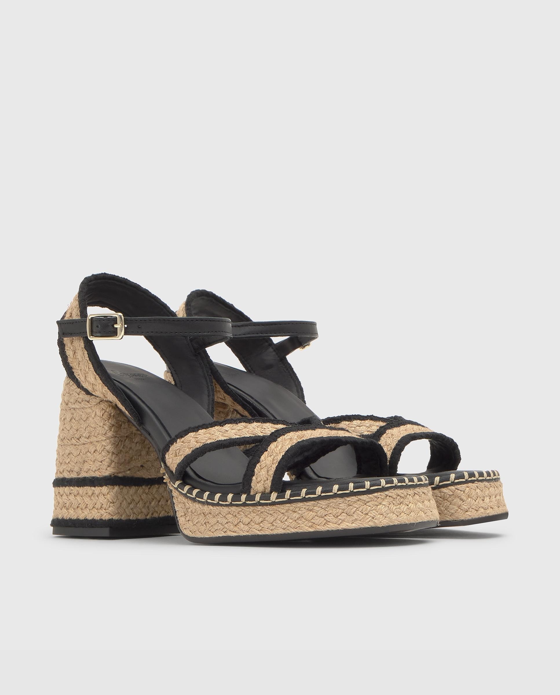 Sandalias de tiras de mujer Vanish en yute trenzado con cierre de hebilla - Castañer - Multicolor Multicolor-3