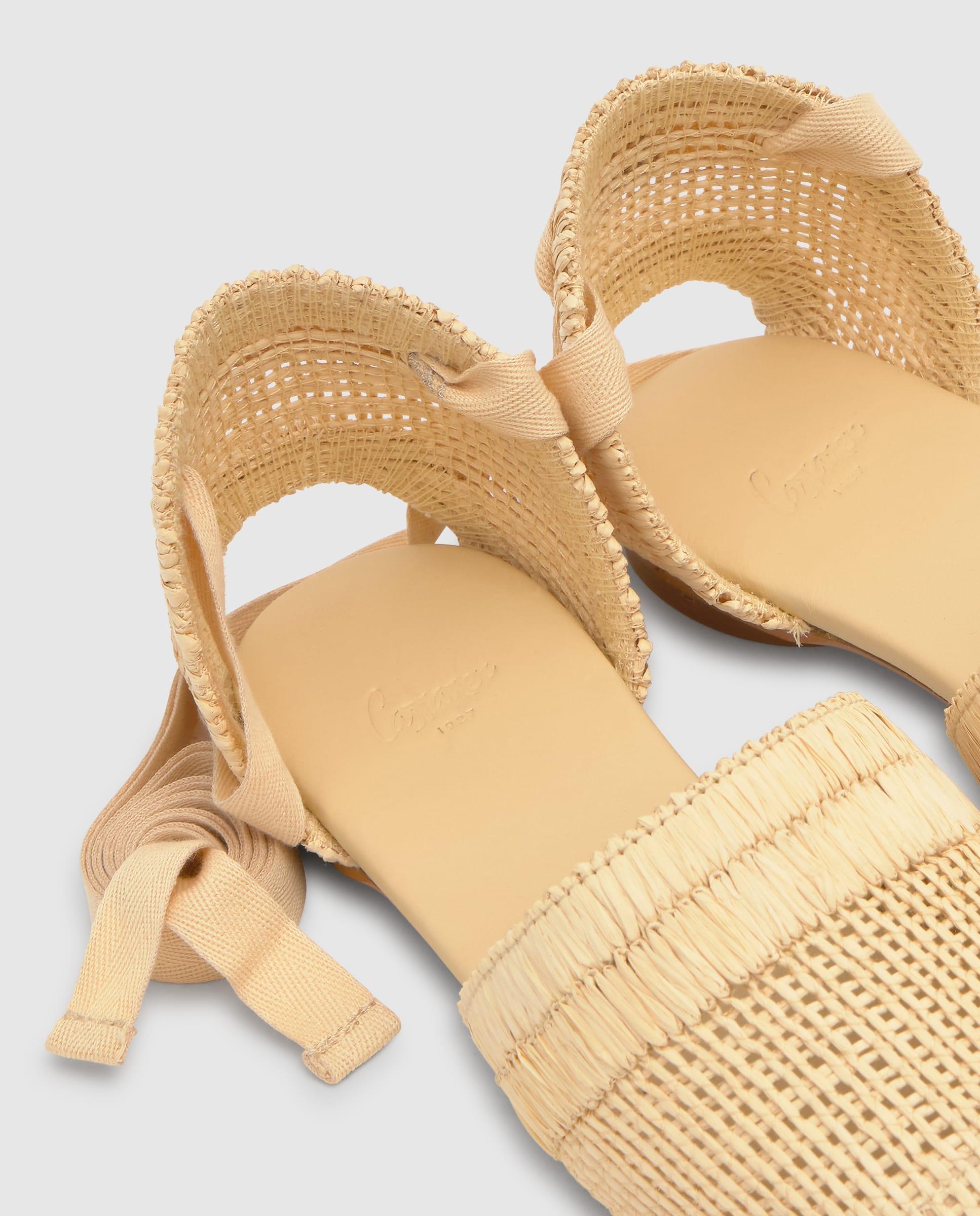 Alpargatas con cintas de mujer planas Goldie y plantilla acolchada - Castañer - Natural Natural-6