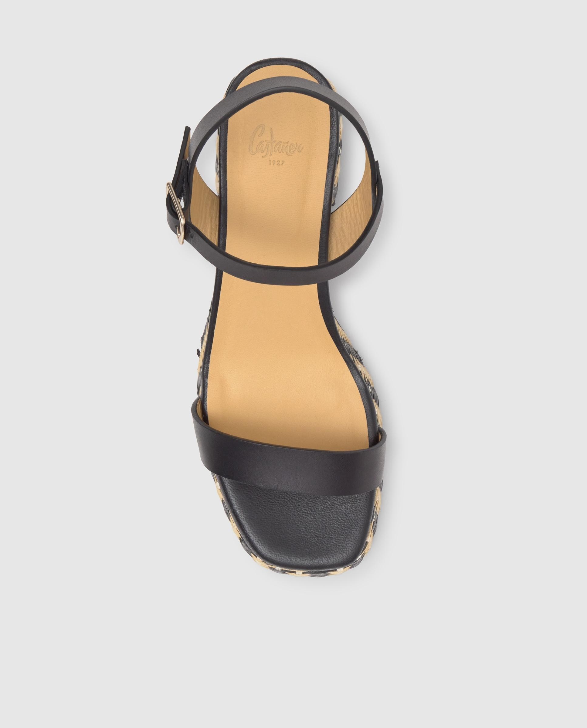 Sandalias de pala de mujer Voramar con cierre de hebilla y plantilla acolchada - Castañer - Negro / Natural Negro / Natural-6