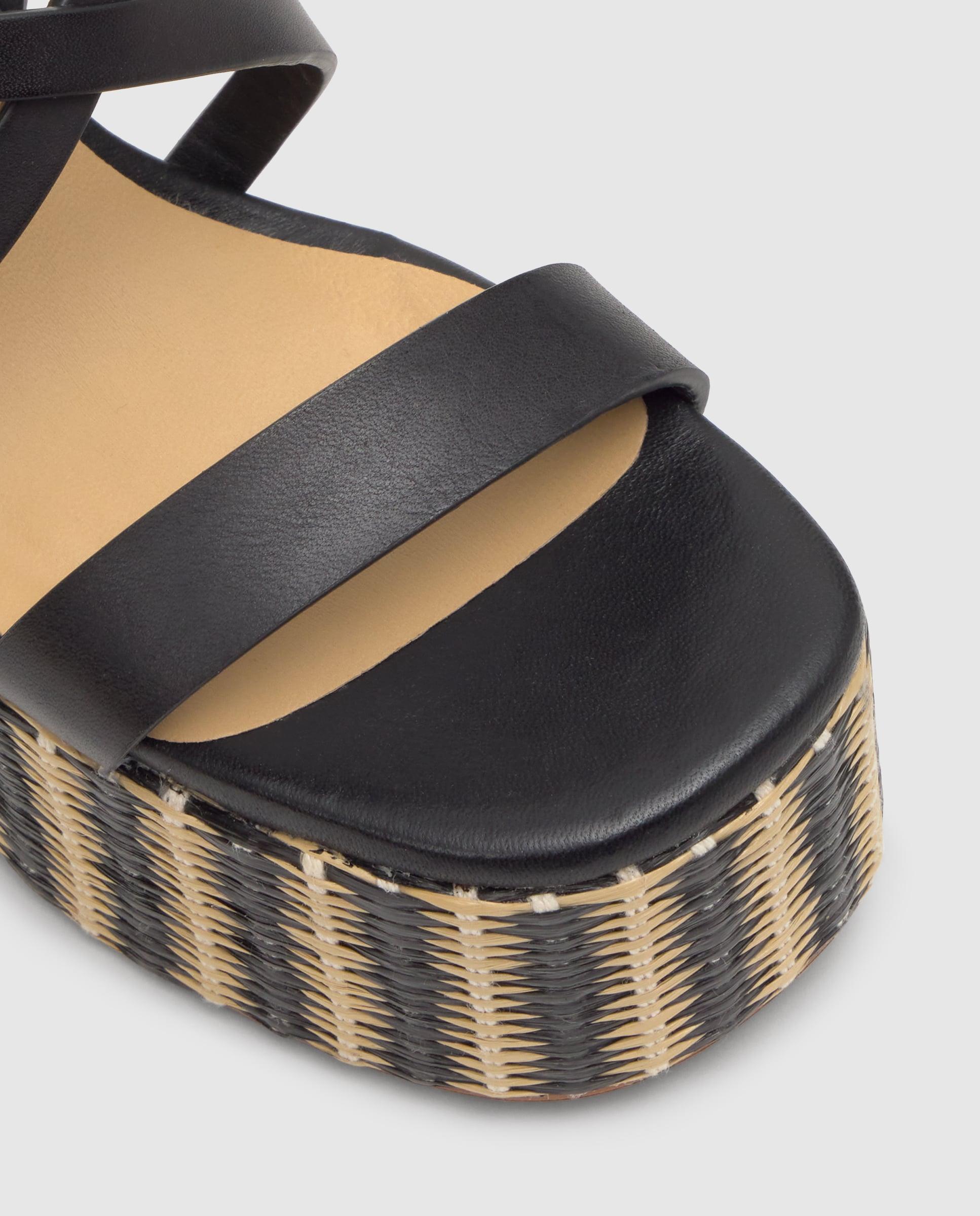 Sandalias de tiras de mujer Felisa con cierre de hebilla y plantilla acolchada - Castañer - Negro / Natural Negro / Natural-5