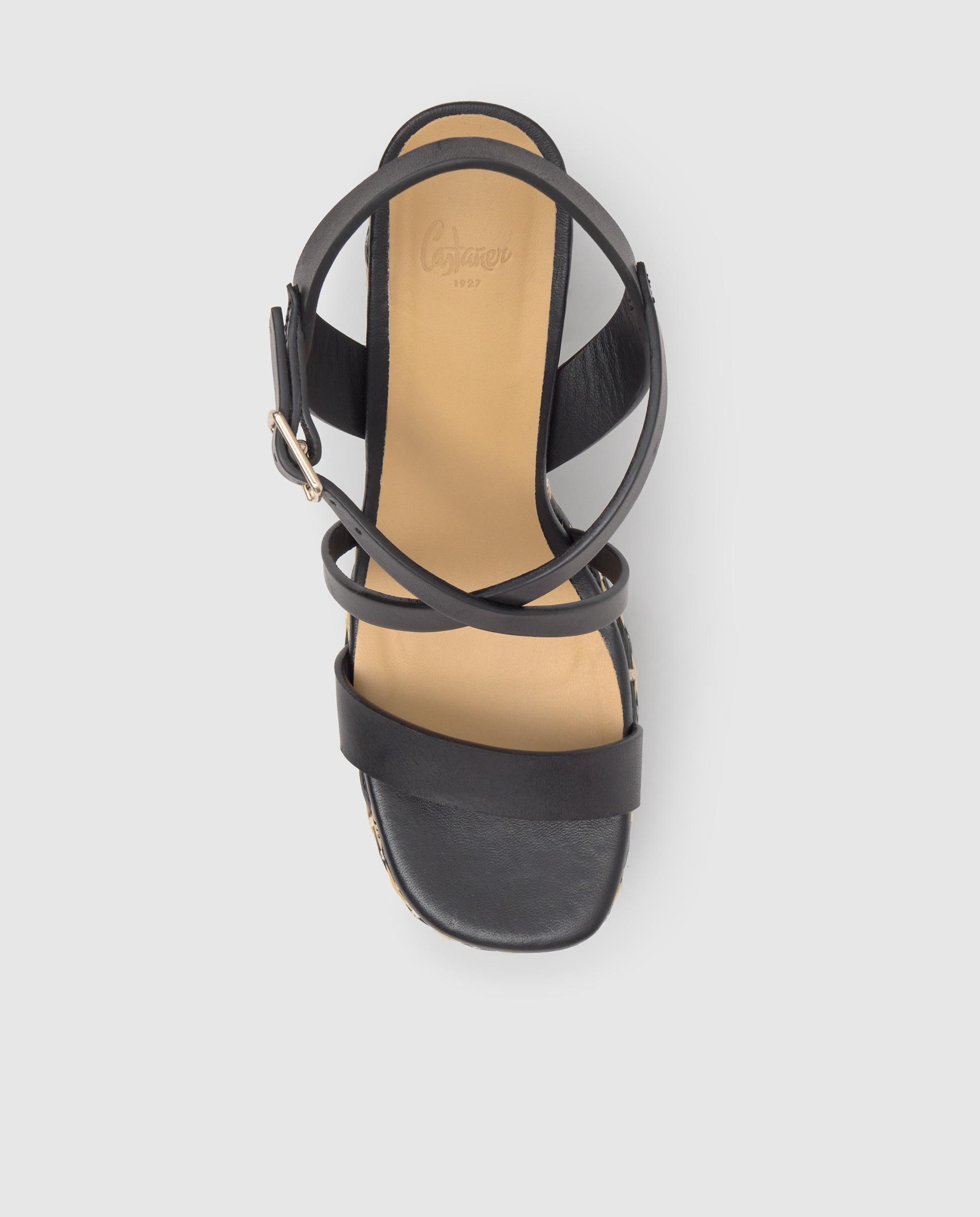 Sandalias de tiras de mujer Felisa con cierre de hebilla y plantilla acolchada - Castañer - Negro / Natural Negro / Natural-6