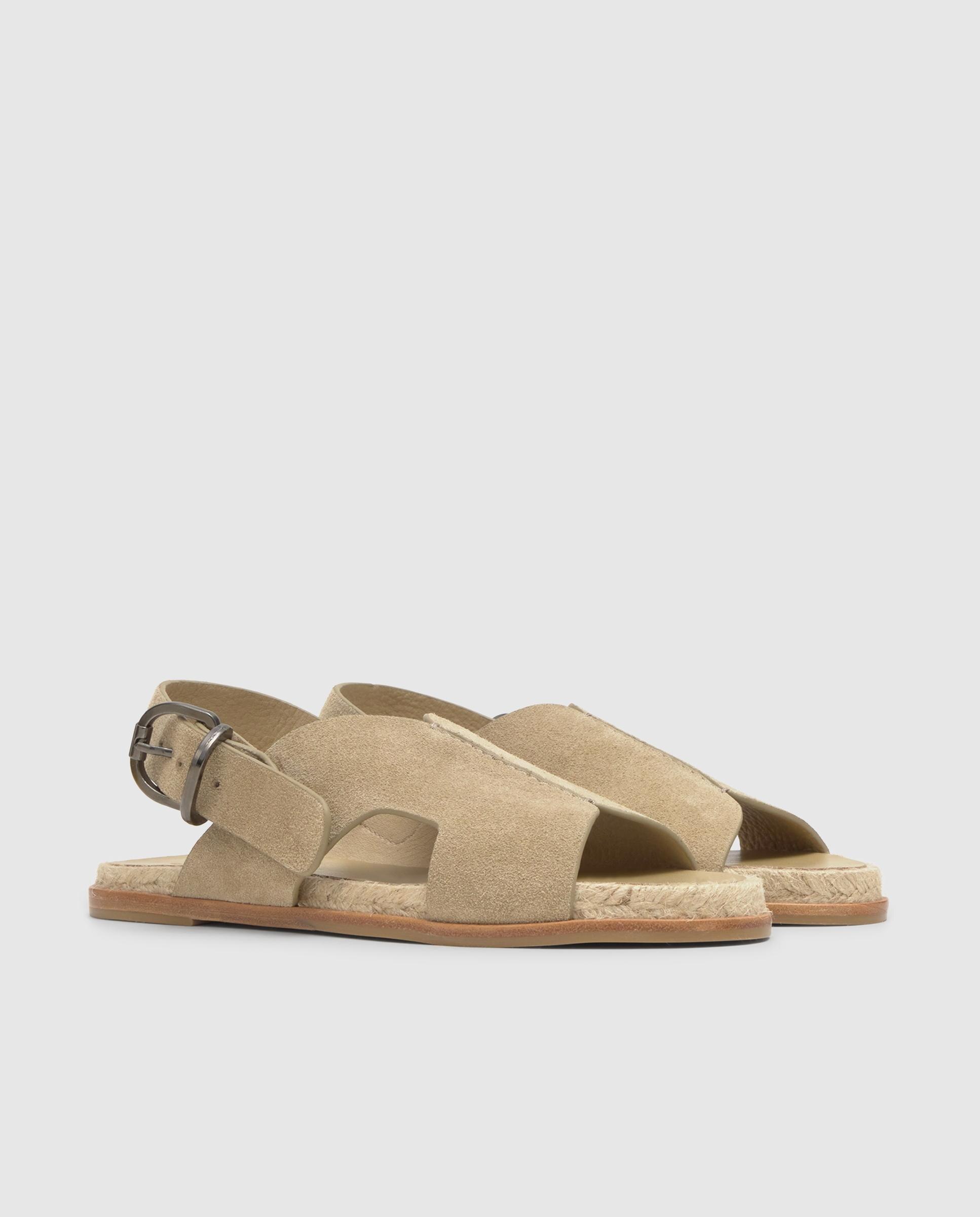 Sandalias de pala de mujer Philo con suela de yute cosida a mano - Castañer - Arena Arena-3