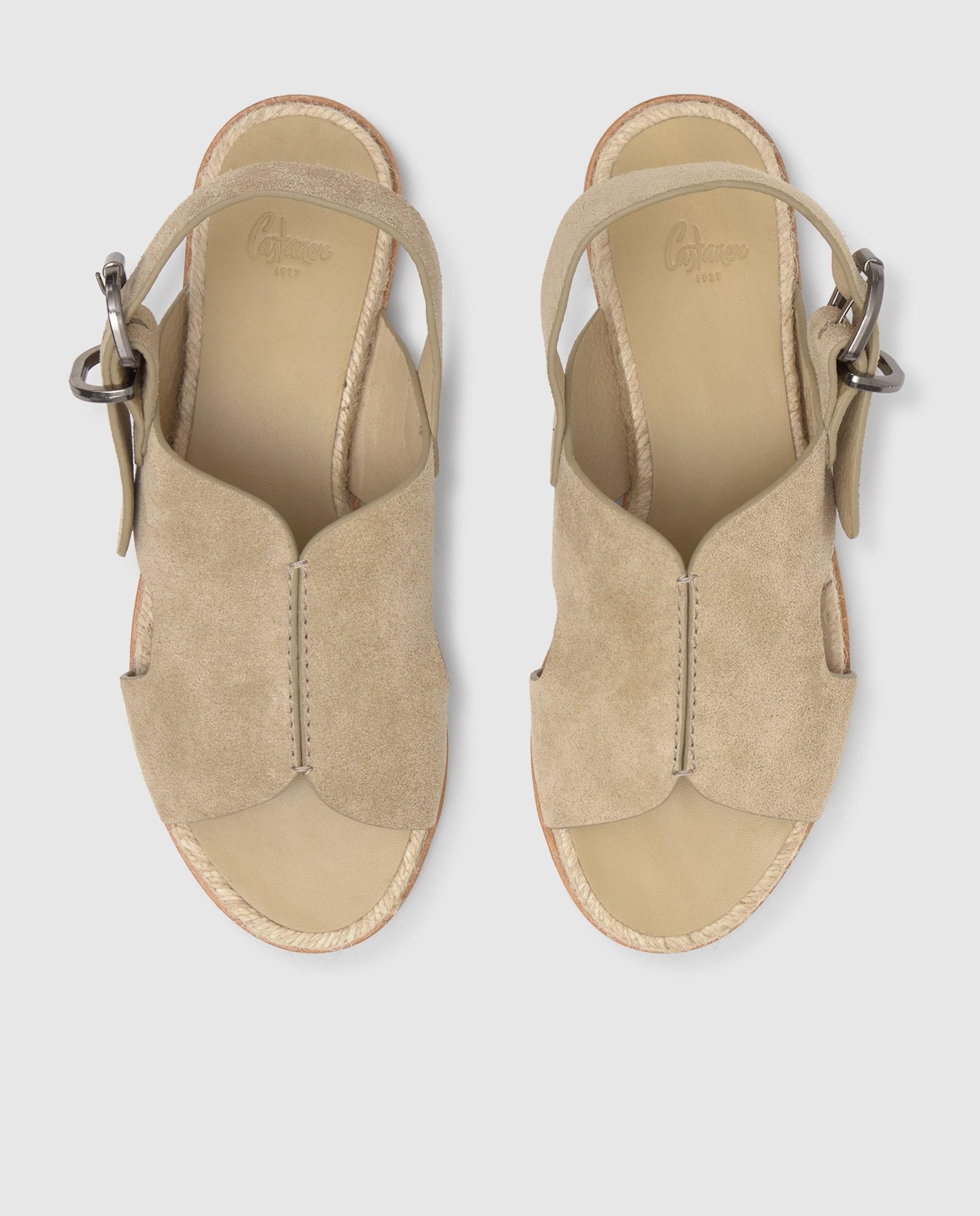 Sandalias de pala de mujer Philo con suela de yute cosida a mano - Castañer - Arena Arena-4