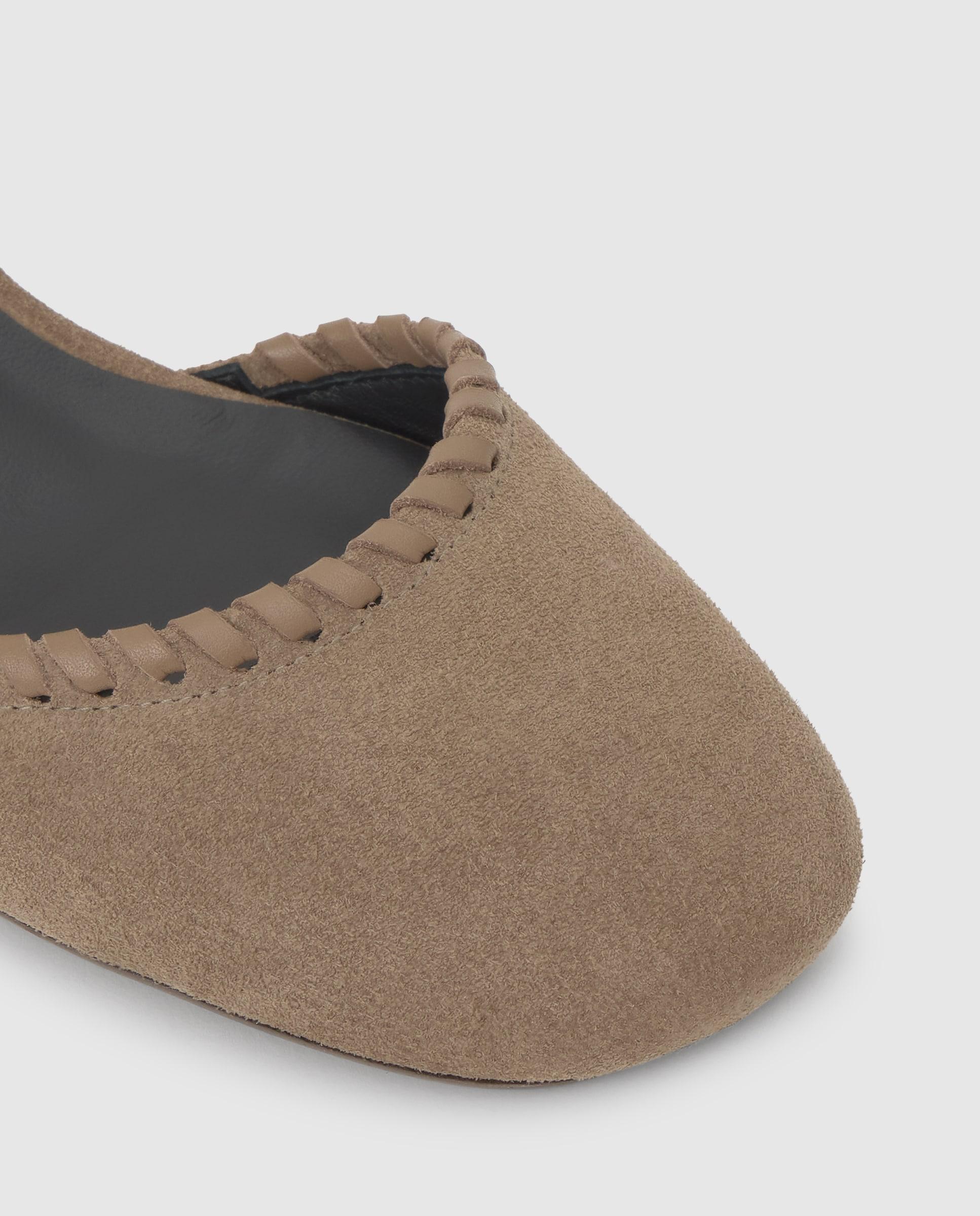Zapatos de salón adela de mujer en serraje con tacón - Castañer - Topo Topo-4