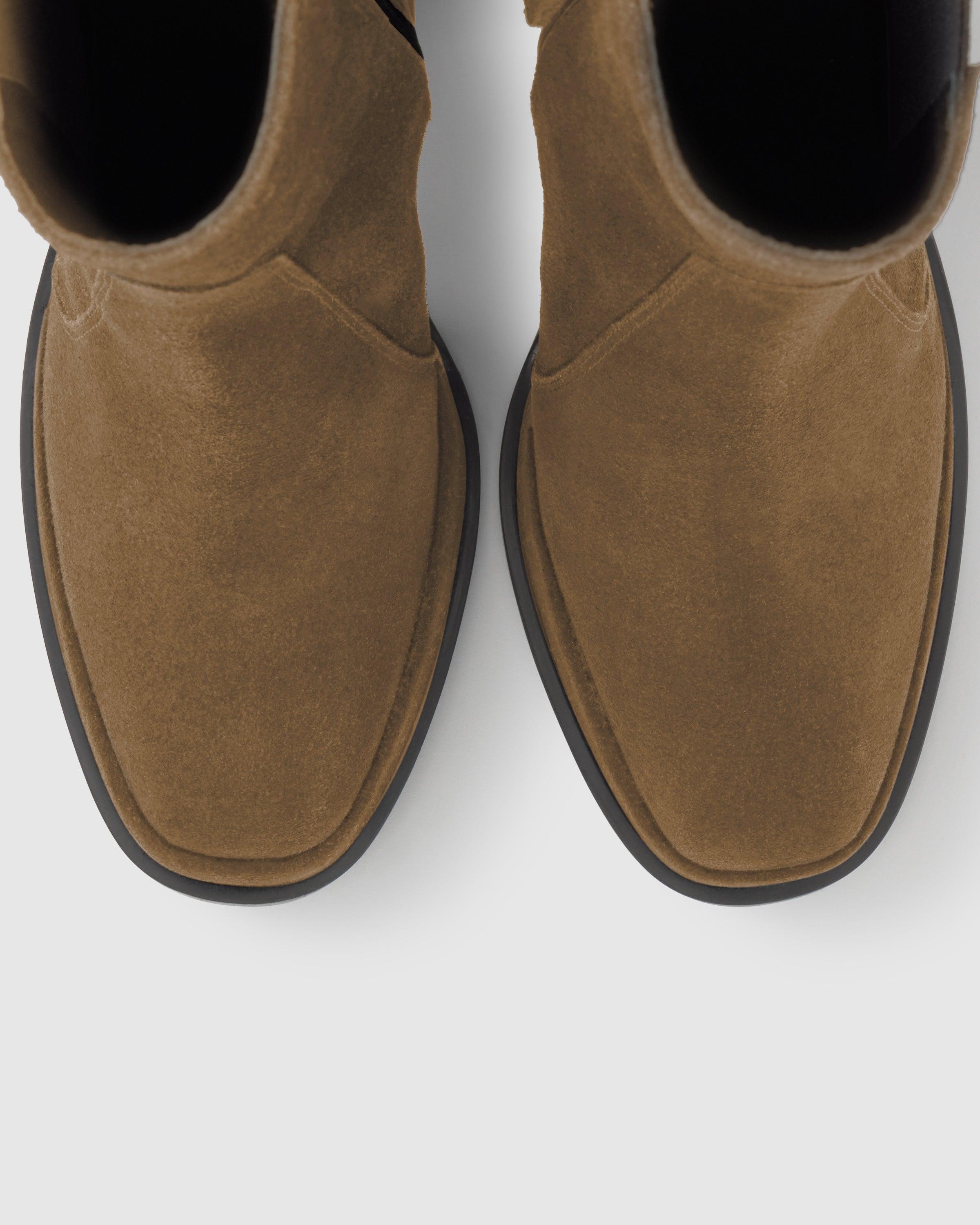Botines becky de mujer en serraje con tacón y elásticos - Castañer - Marrón claro Marrón claro-4