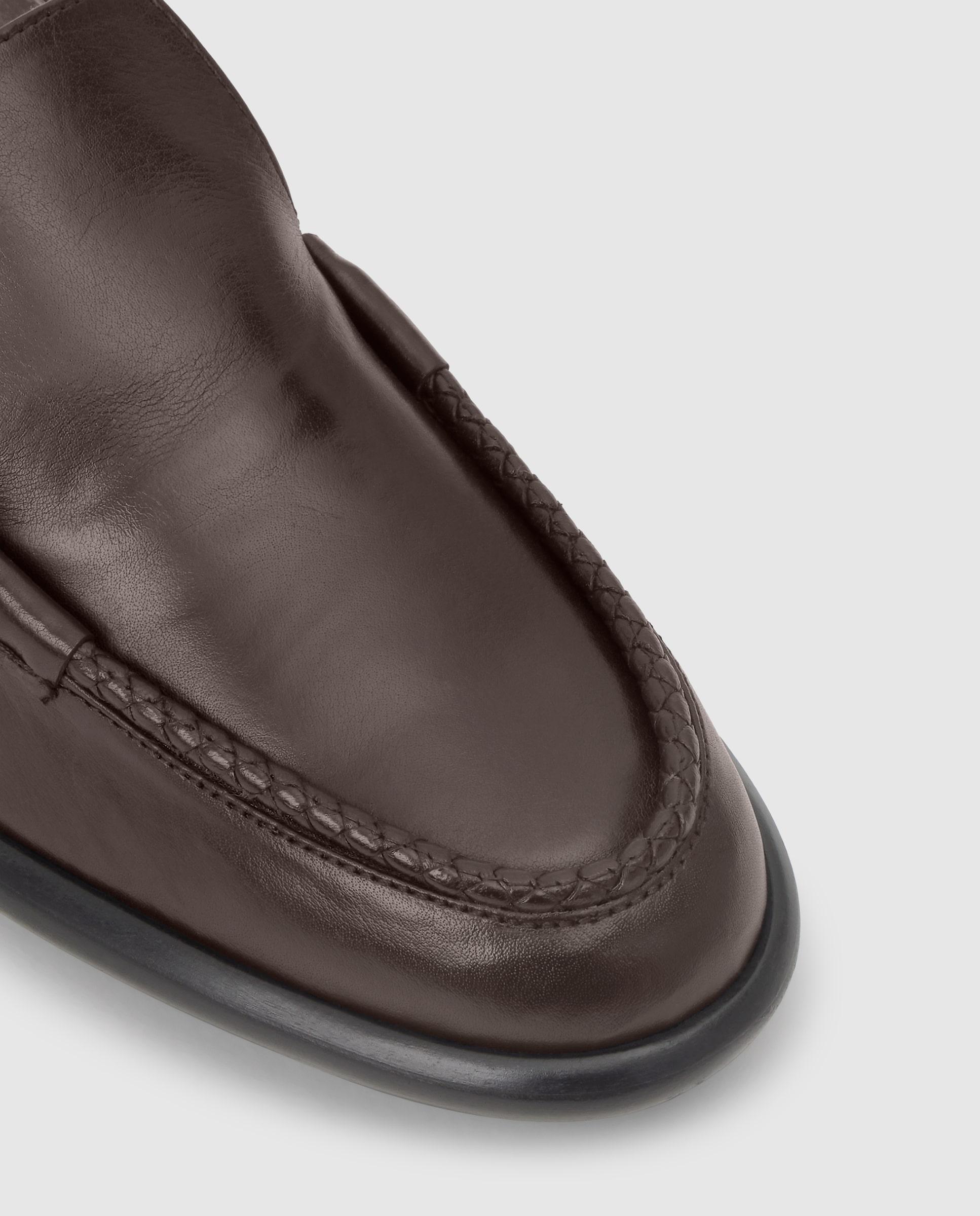 Mocasines con tacón erika en napa con ribete trenzado - Castañer - Marrón oscuro Marrón oscuro-4