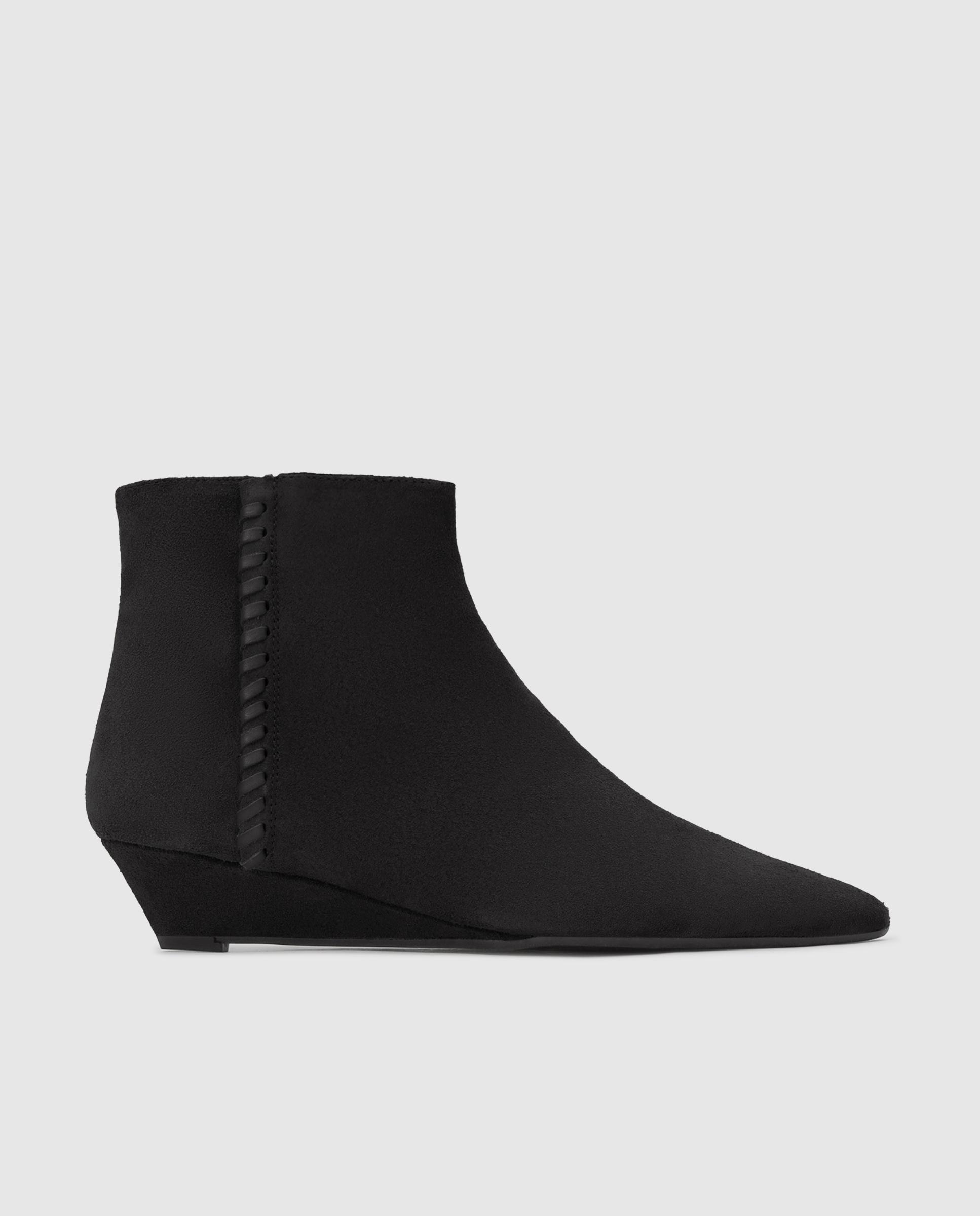 Botines tina de mujer en serraje con cuña - Castañer - Negro Negro-1