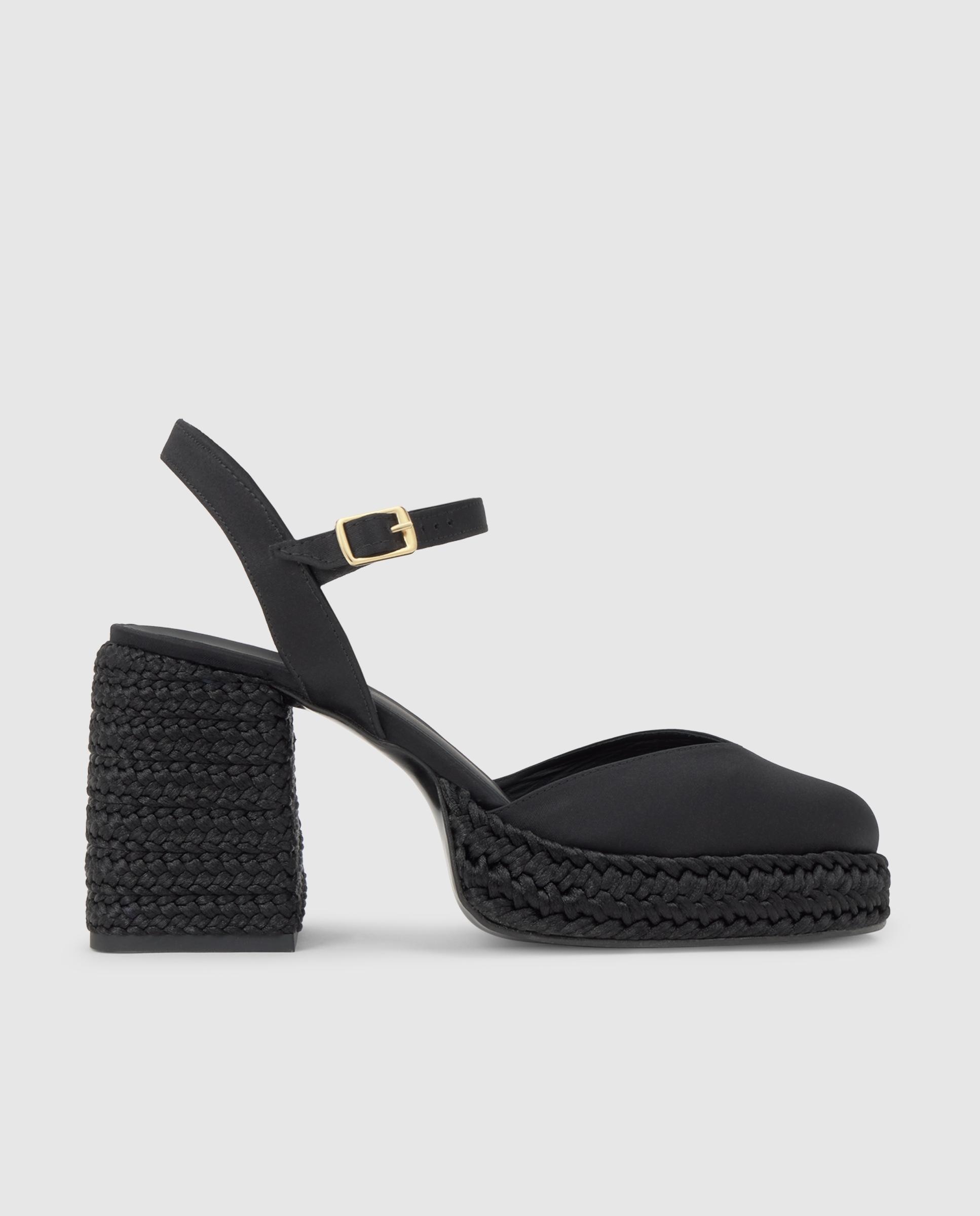 Imagen 1 de Zapatos de salón vilnia de mujer en satín con tacón - Castañer - Negro Negro