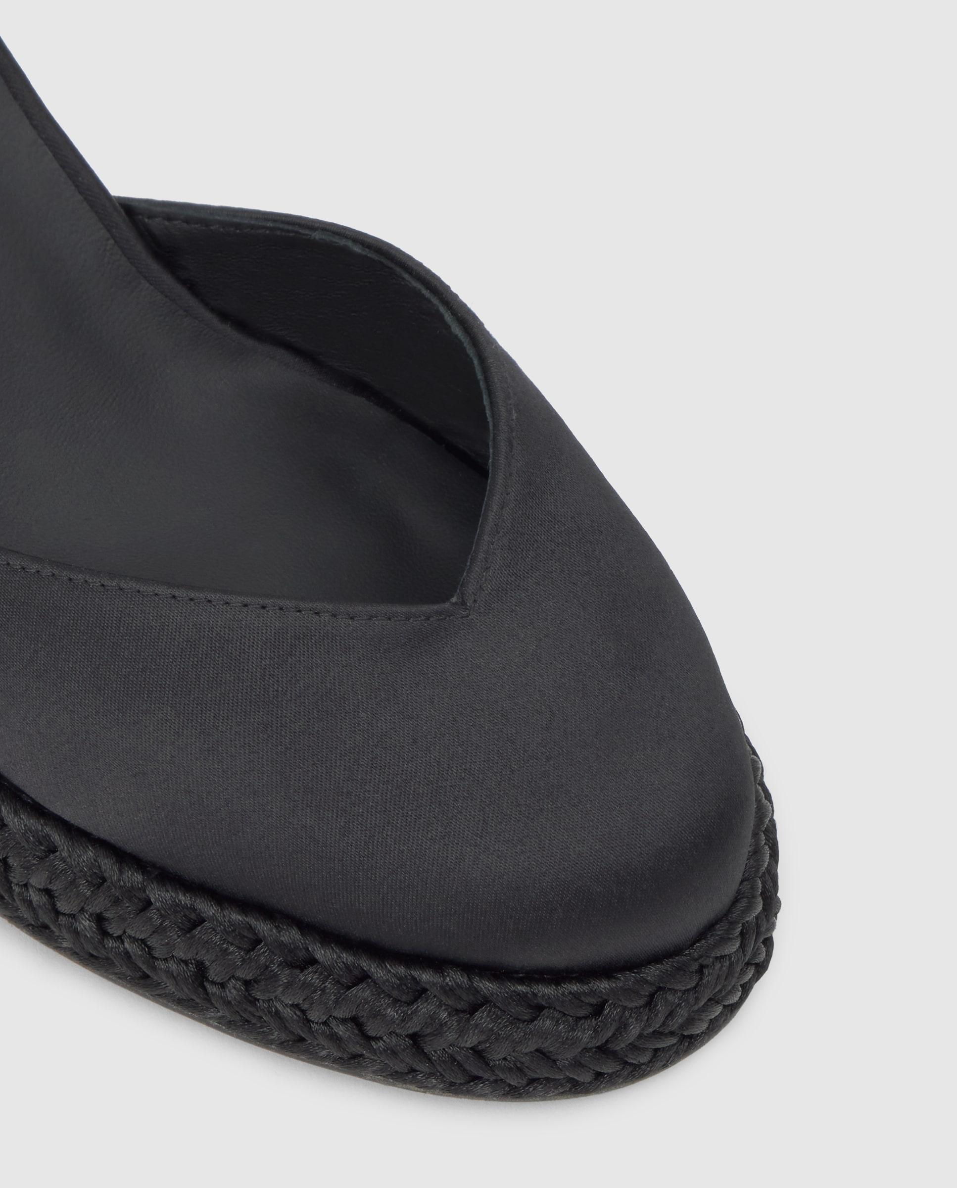 Imagen 4 de Zapatos de salón vilnia de mujer en satín con tacón - Castañer - Negro Negro