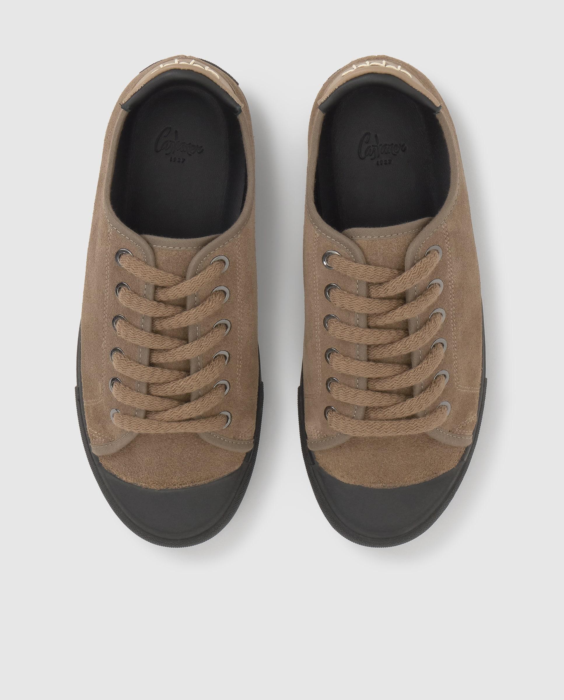 Zapatillas zira de mujer en serraje con cordones y plataforma - Castañer - Topo Topo-3