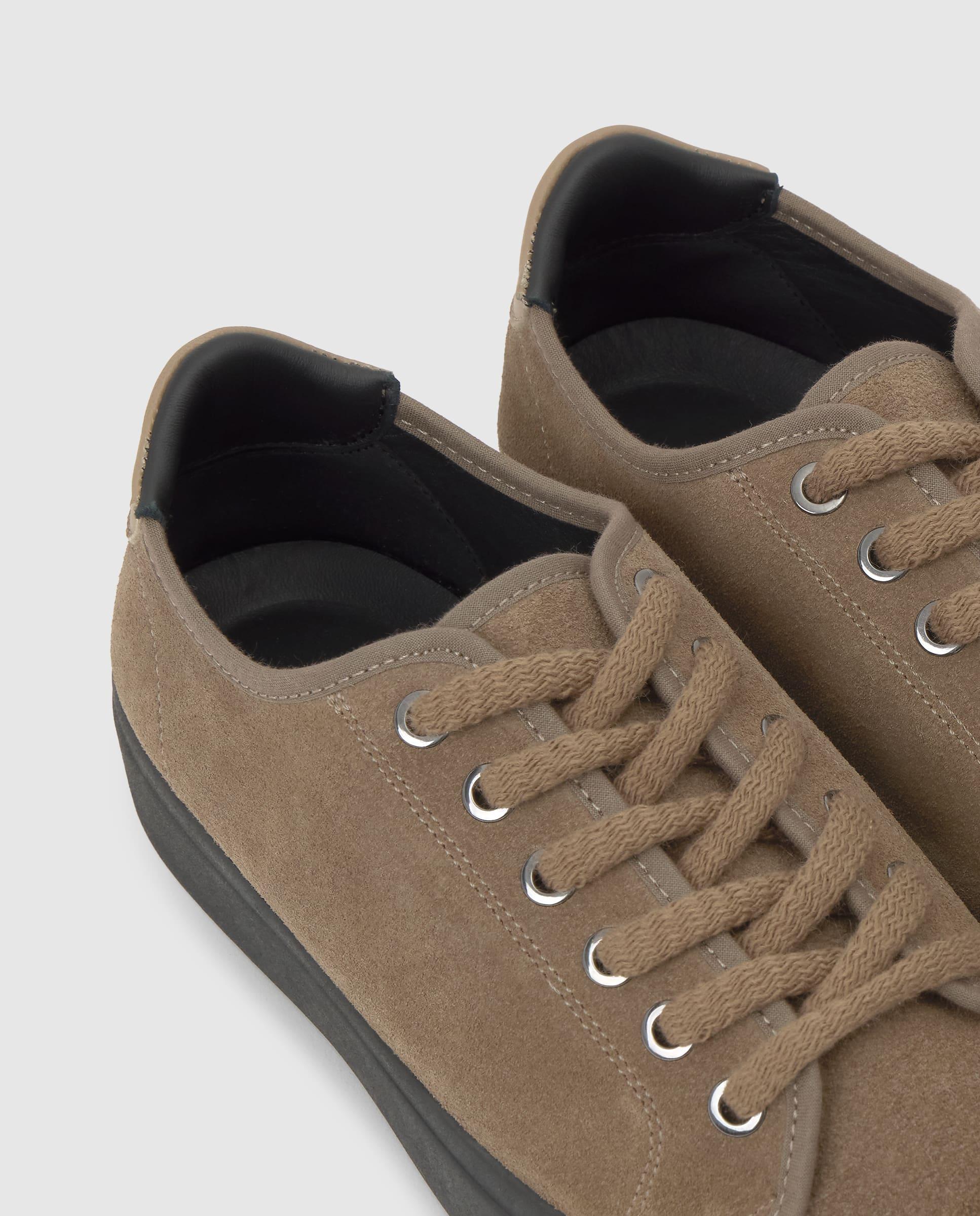 Zapatillas zira de mujer en serraje con cordones y plataforma - Castañer - Topo Topo-5