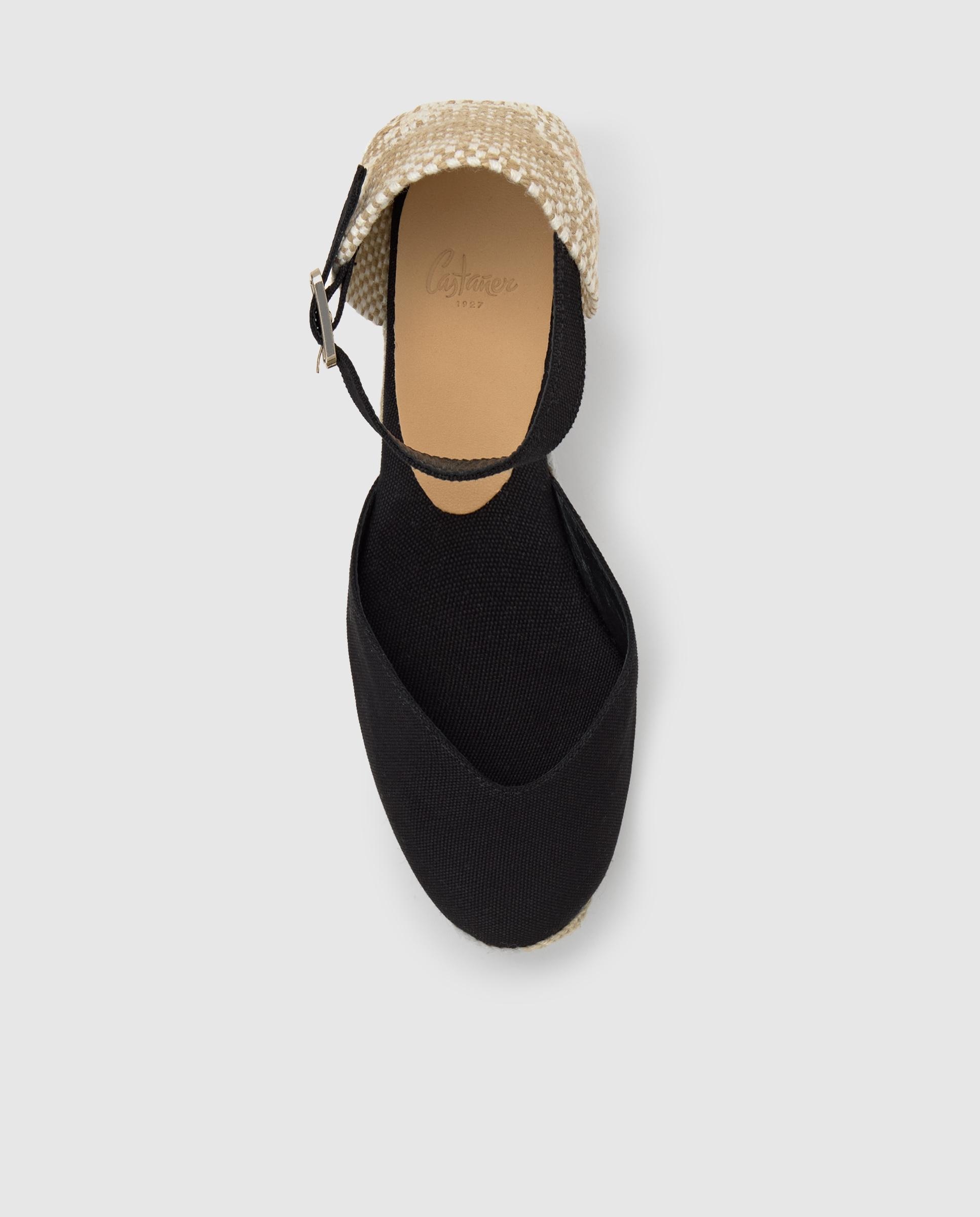 Alpargatas de cuña de mujer Chiarita con pala en v y cierre en hebilla - Castañer - Negro Negro-5
