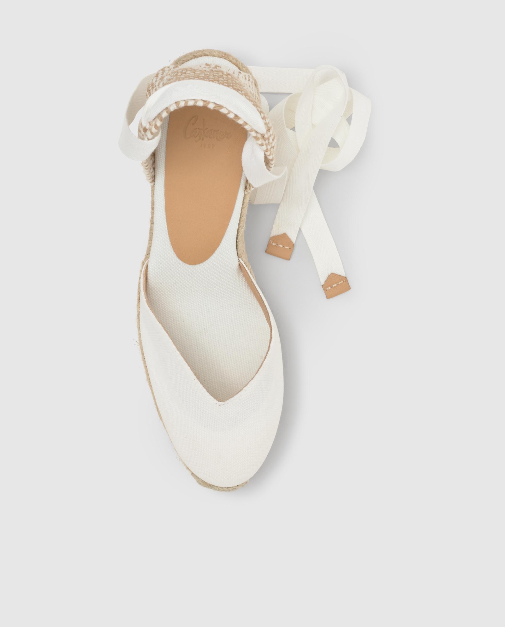 Alpargatas de cuña de mujer en negro con punta cerrada - Castañer - Blanco Blanco-6