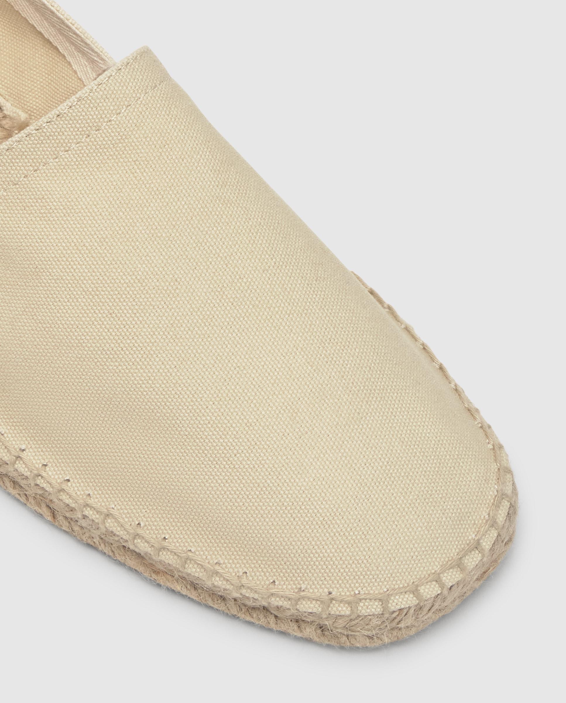 Alpargata plana elaborada en lona - Castañer - Beige Beige-5
