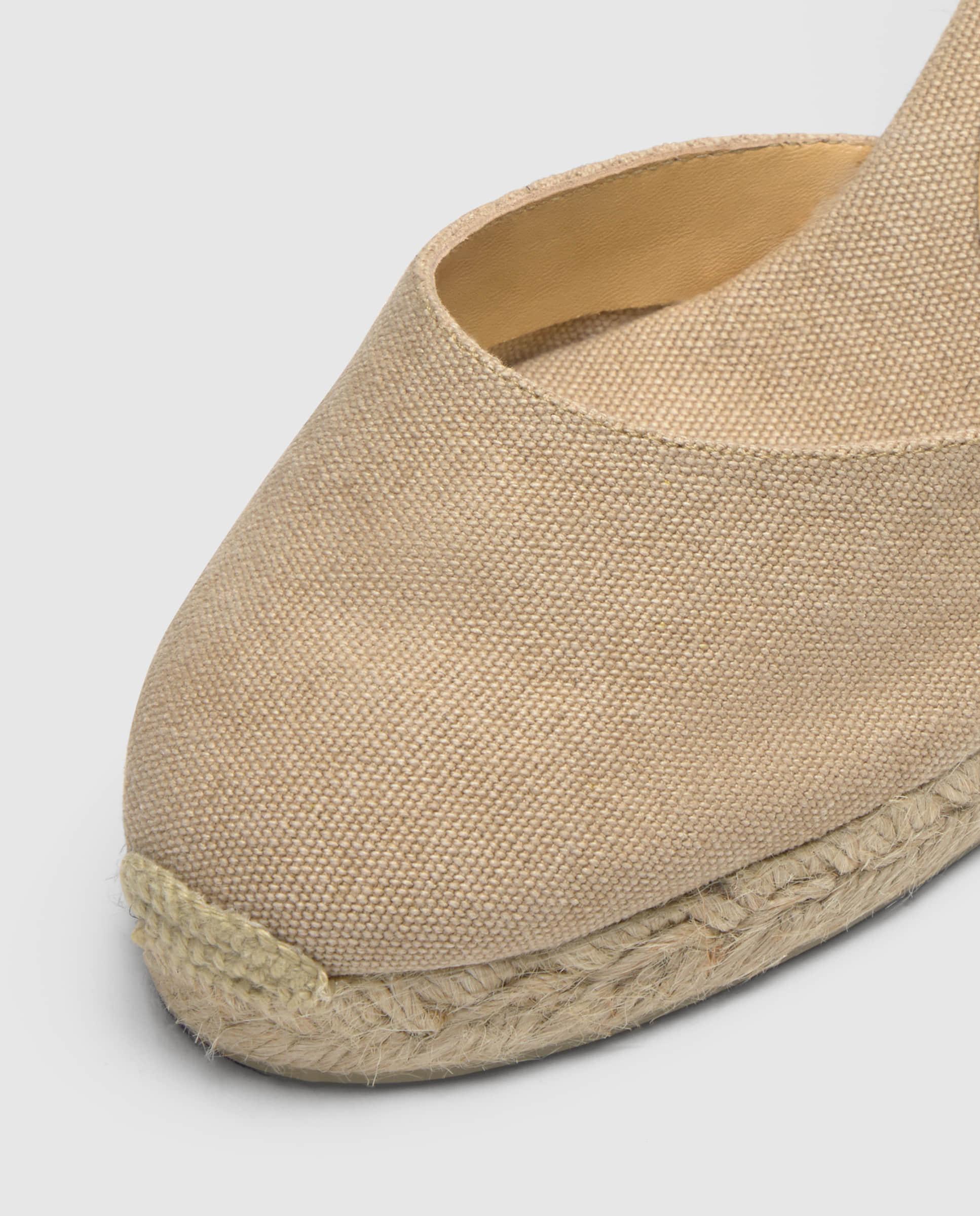 Alpargatas con cintas de mujer Carina con talonera trenzada - Castañer - Beige Beige-6