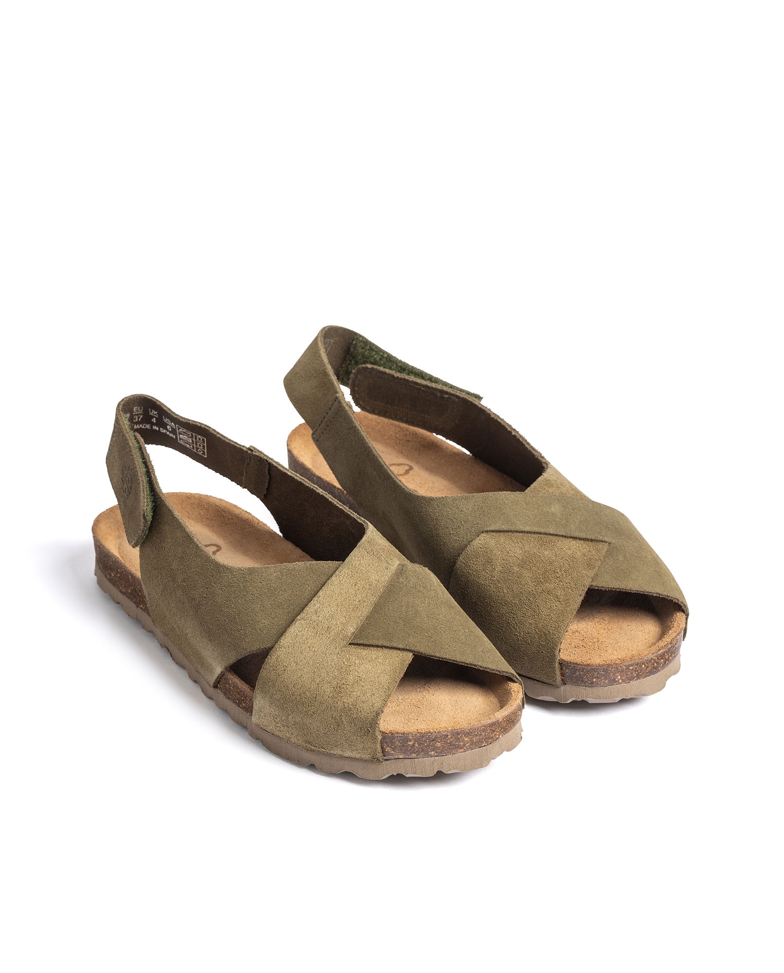 Sandalias planas de mujer de piel - Yokono - Verde claro Verde claro-2