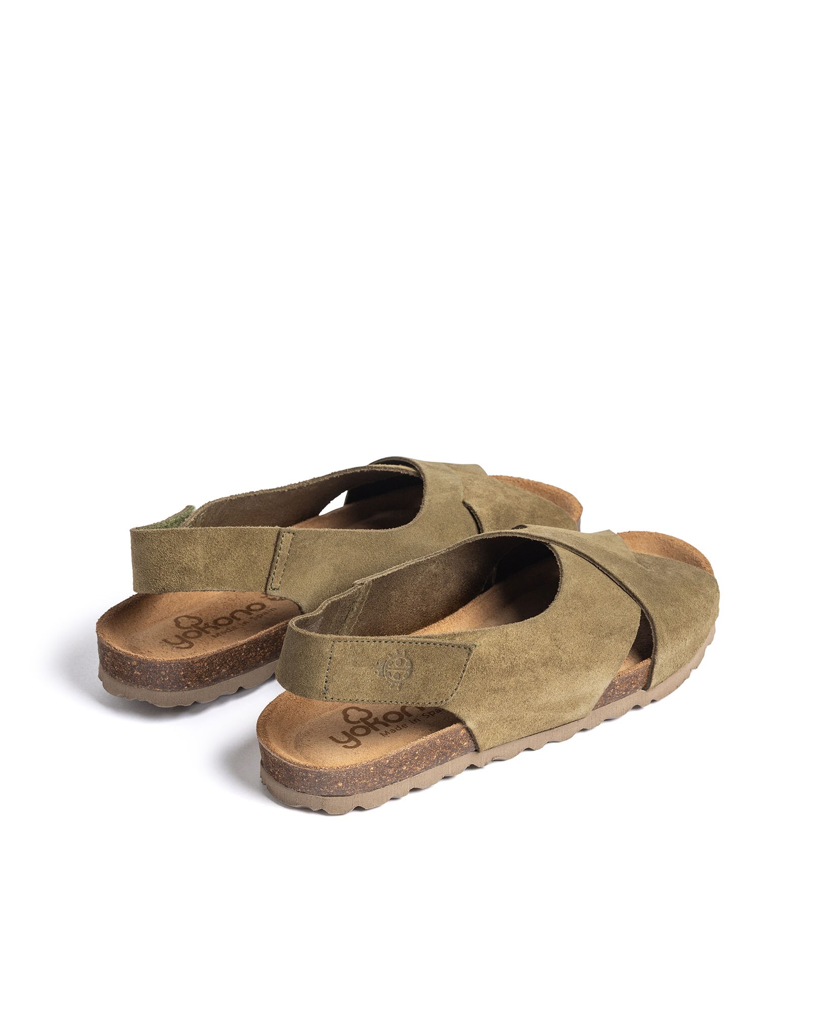 Sandalias planas de mujer de piel - Yokono - Verde claro Verde claro-4