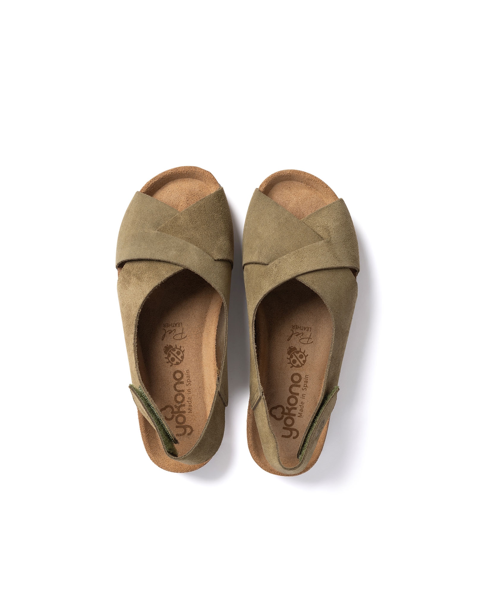 Sandalias planas de mujer de piel - Yokono - Verde claro Verde claro-5