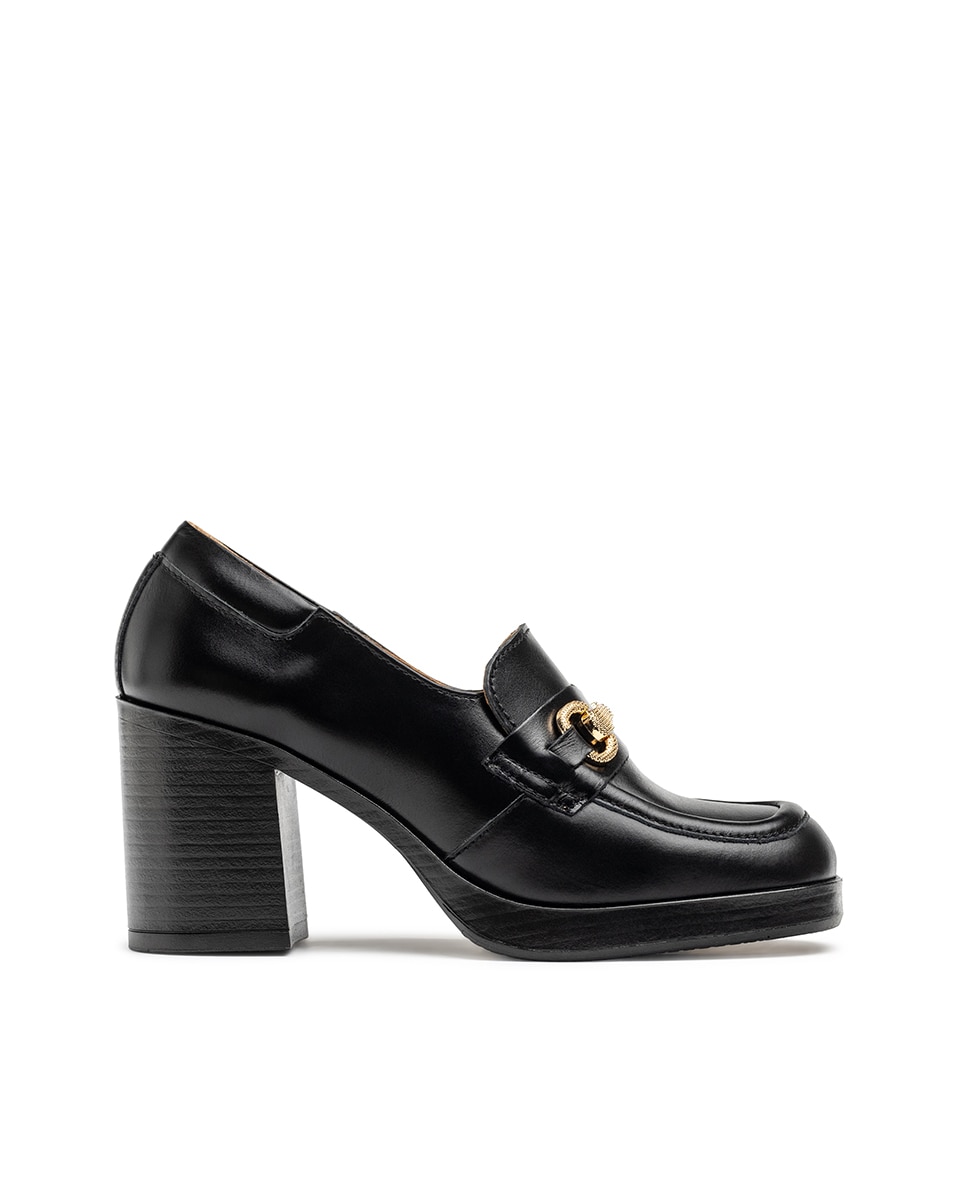 Zapatos de tacón de mujer de piel - Yokono - Negro Negro-1