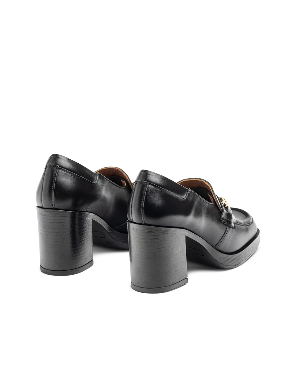 Zapatos de tacón de mujer de piel - Yokono - Negro Negro-3