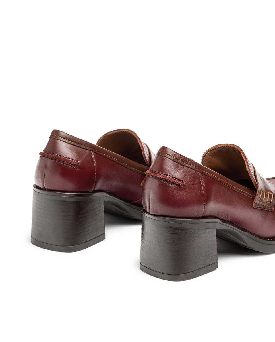 Zapatos de tacón de mujer de piel - Yokono - Burdeos Burdeos-2