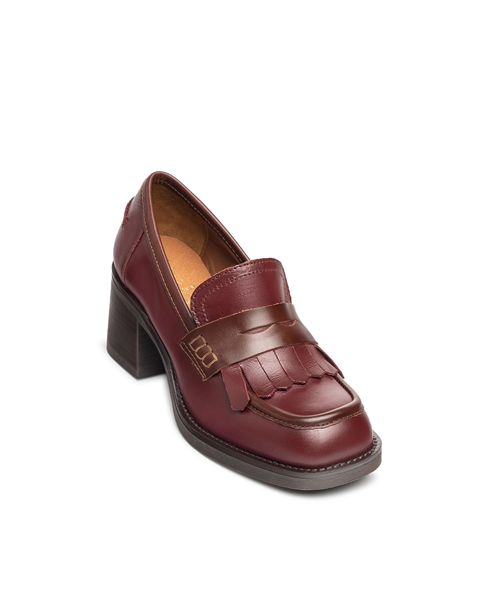 Zapatos de tacón de mujer de piel - Yokono - Burdeos Burdeos-3