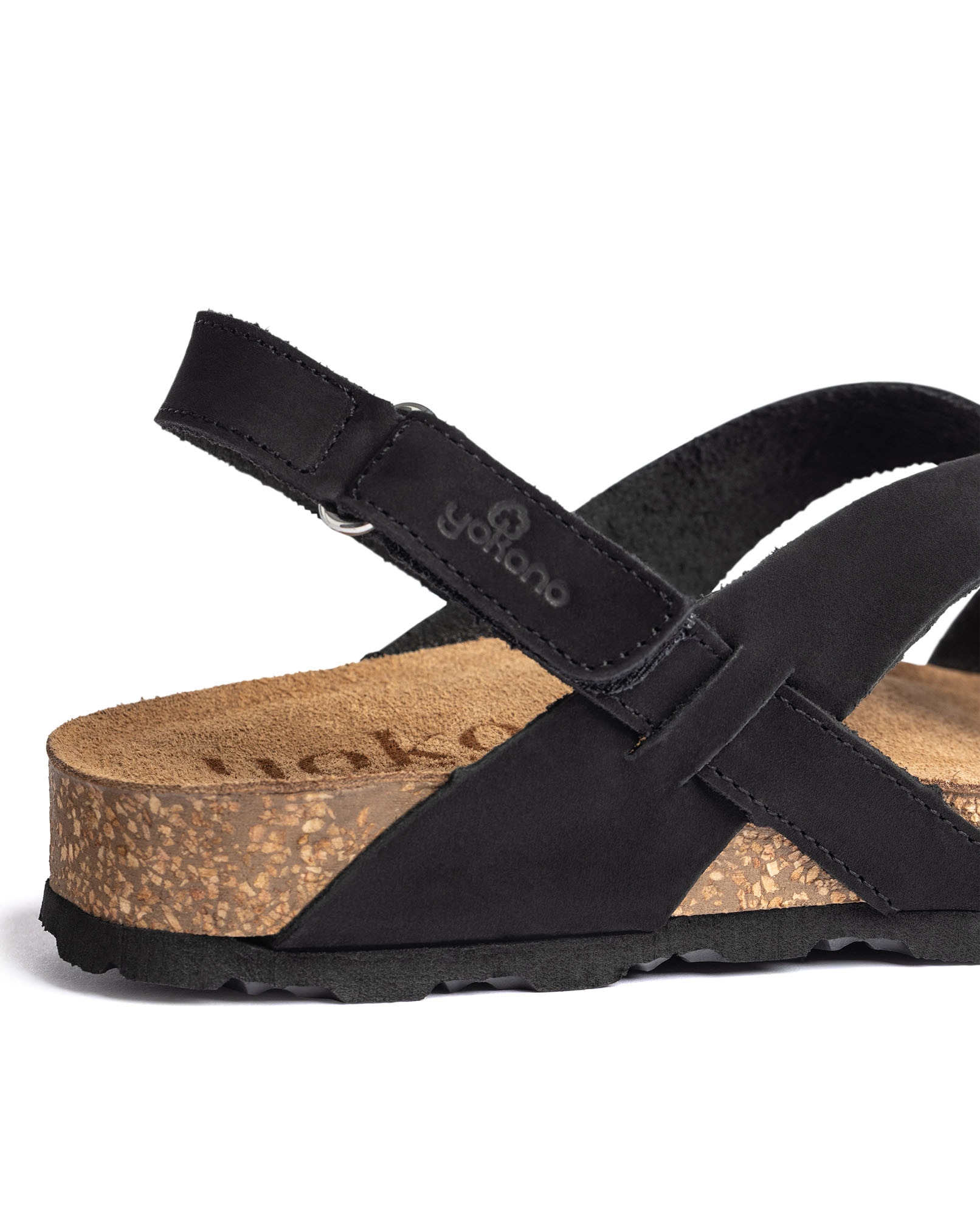 Sandalias planas de mujer de piel - Yokono - Negro Negro-3