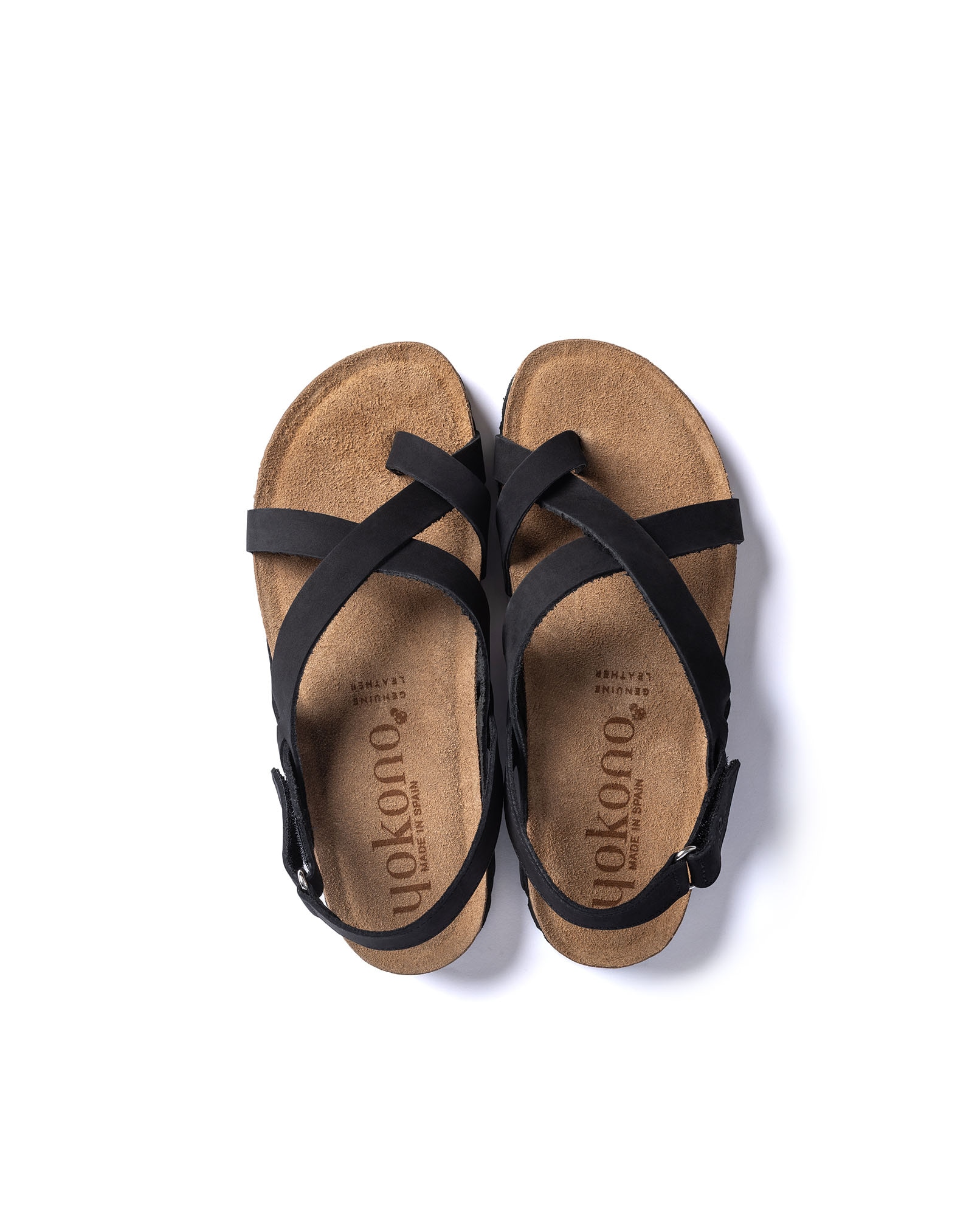 Sandalias planas de mujer de piel - Yokono - Negro Negro-5