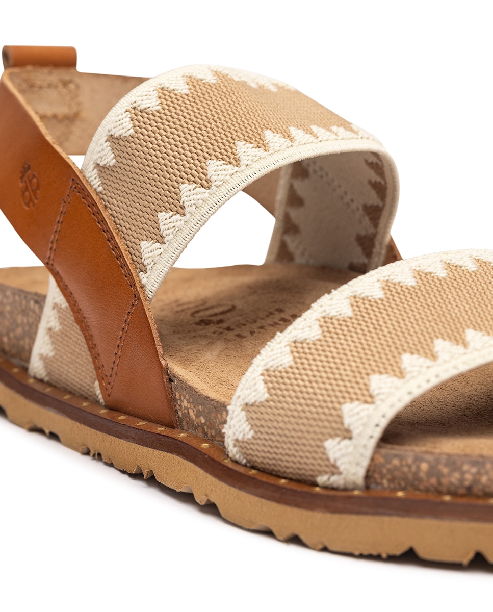 Sandalias planas de mujer de piel - Yokono - Marrón / Blanco roto Marrón / Blanco roto-3