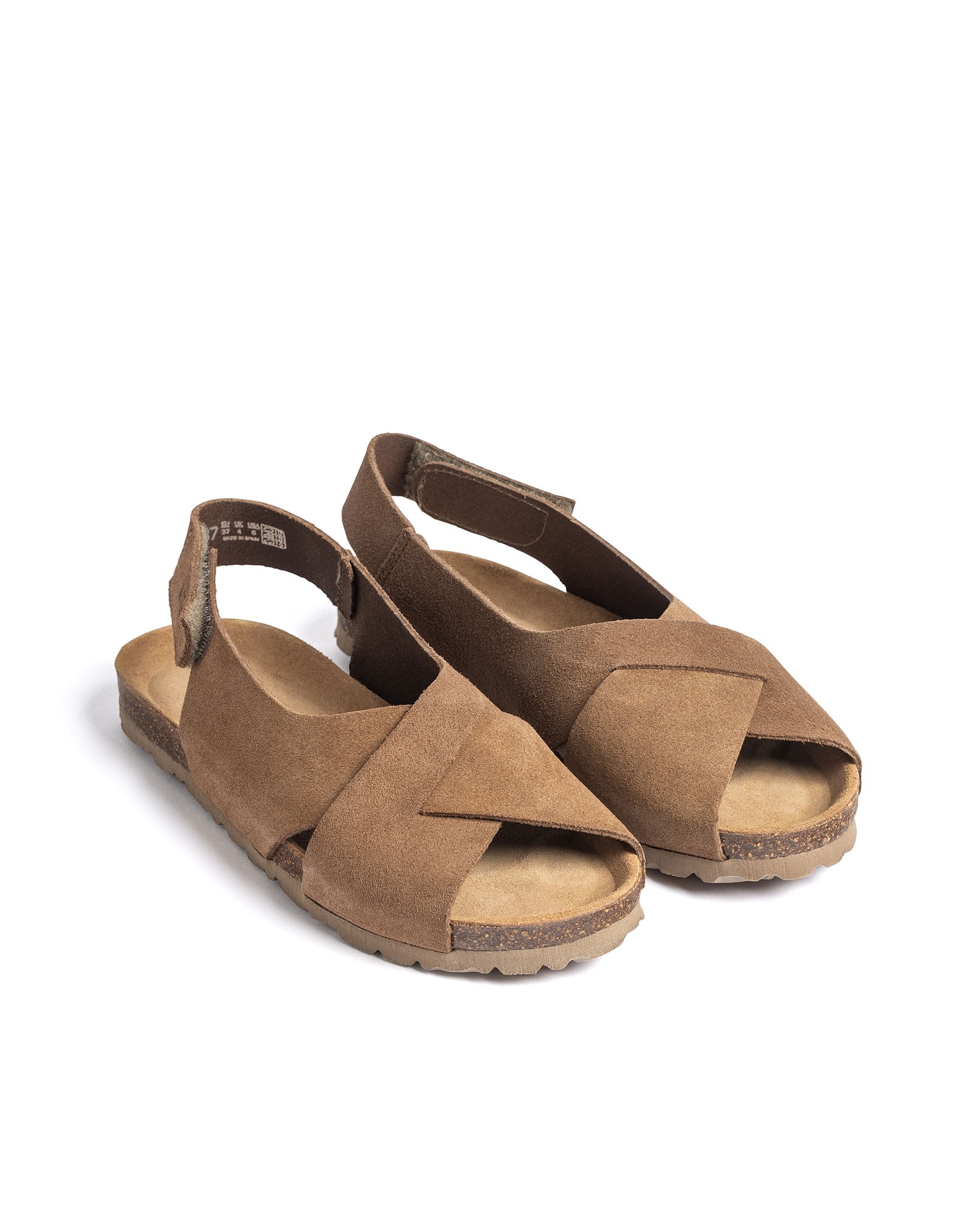 Sandalias planas de mujer de piel - Yokono - Marrón claro Marrón claro-2