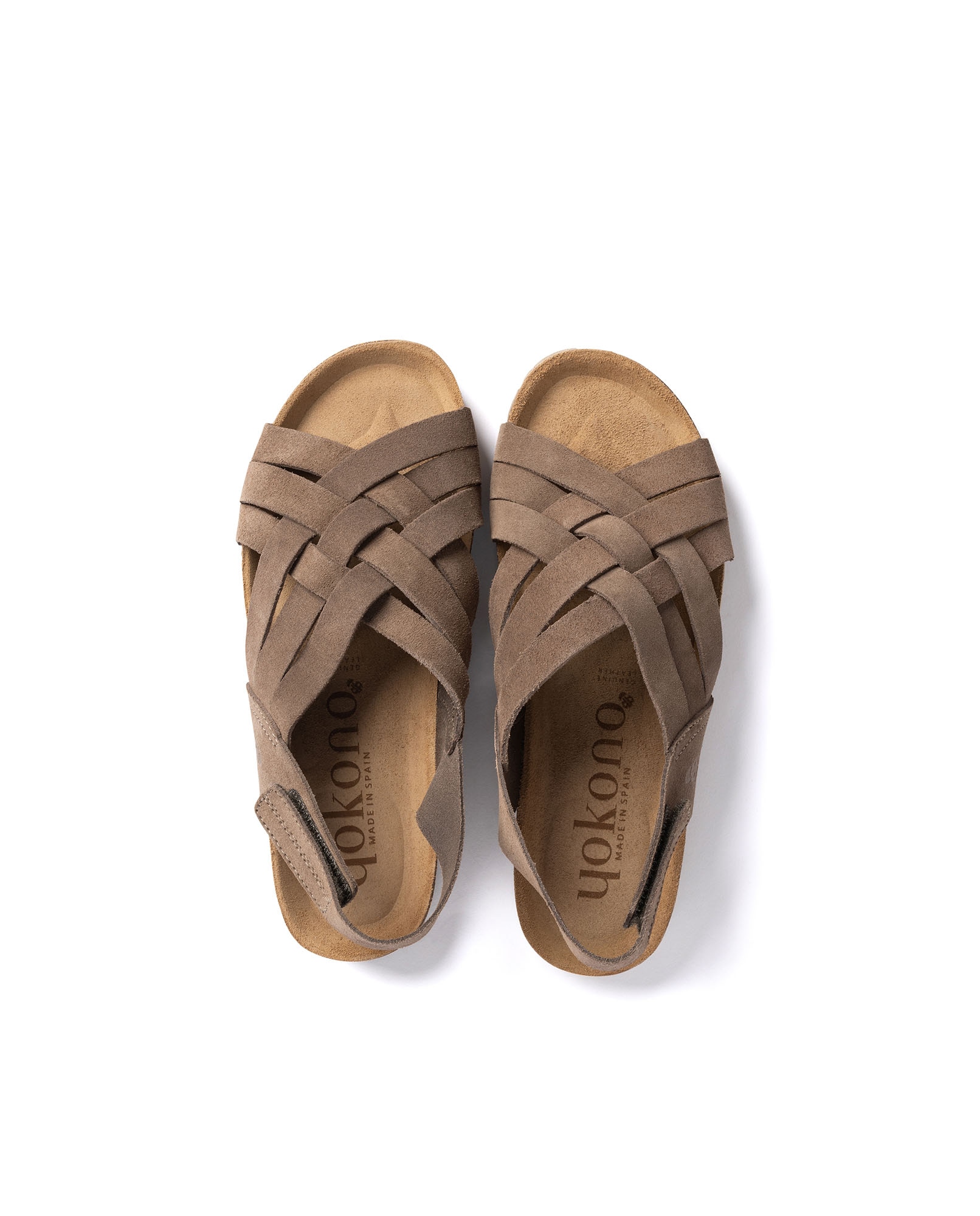 Sandalias planas de mujer de piel - Yokono - Marrón claro Marrón claro-5