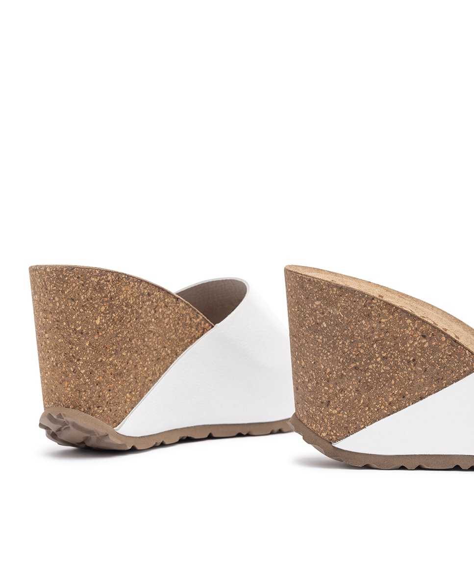 Sandalias de cuña de mujer de piel - Yokono - Blanco Blanco-3