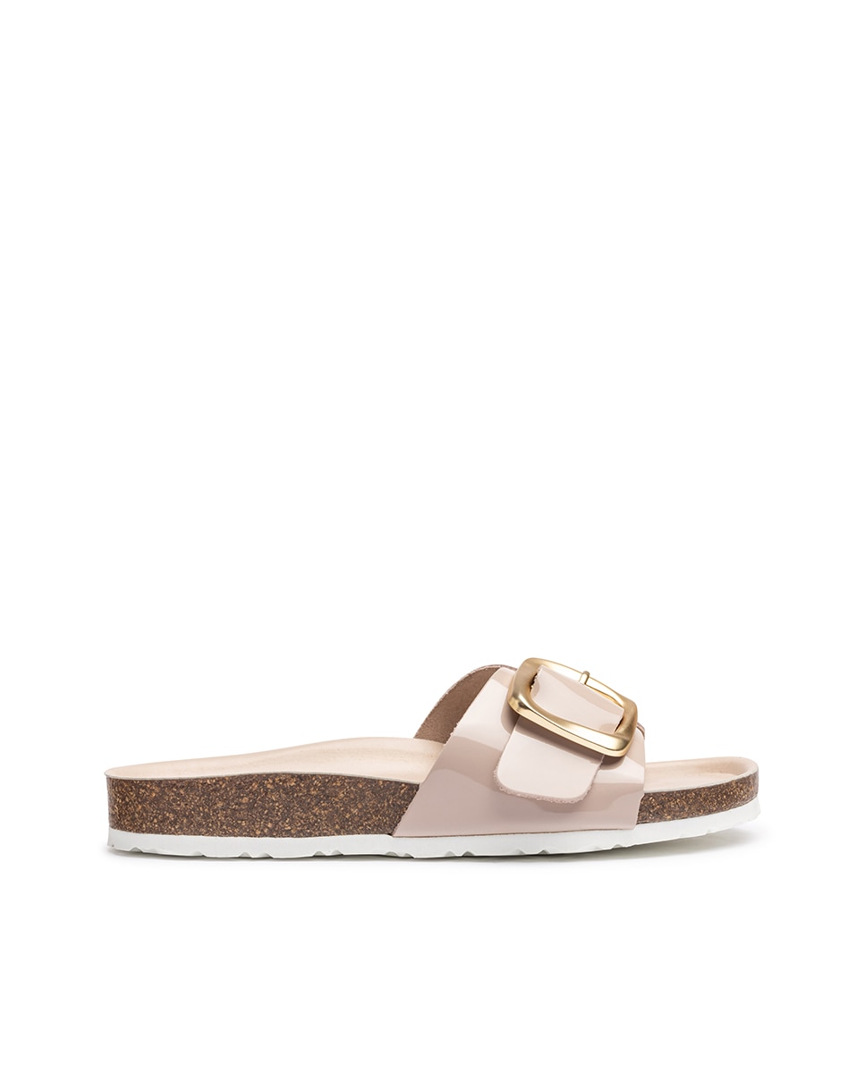 Sandalias planas de mujer de piel - Yokono - Beige Beige-1