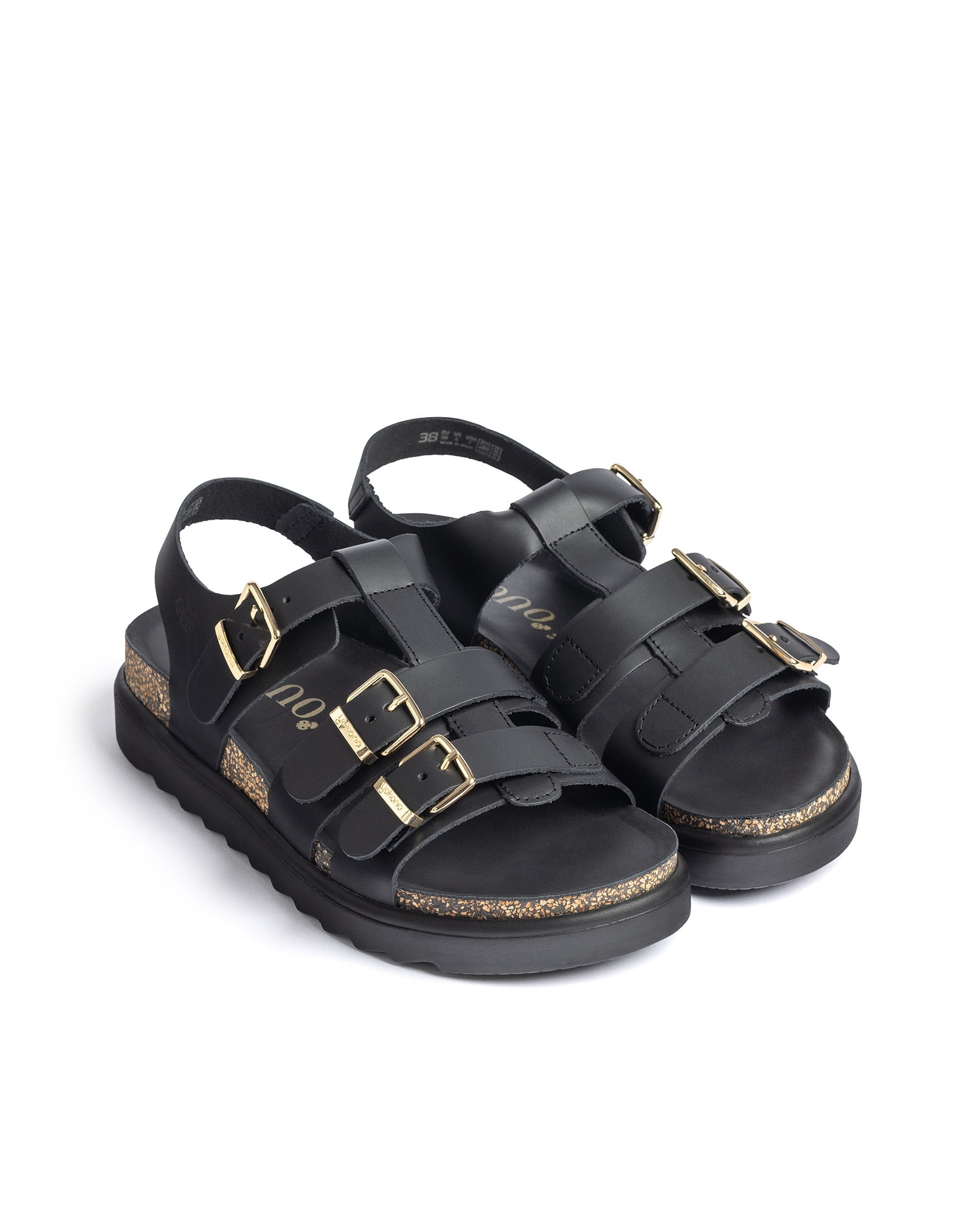 Imagen 2 de Sandalias de plataforma de mujer de piel - Negro Negro