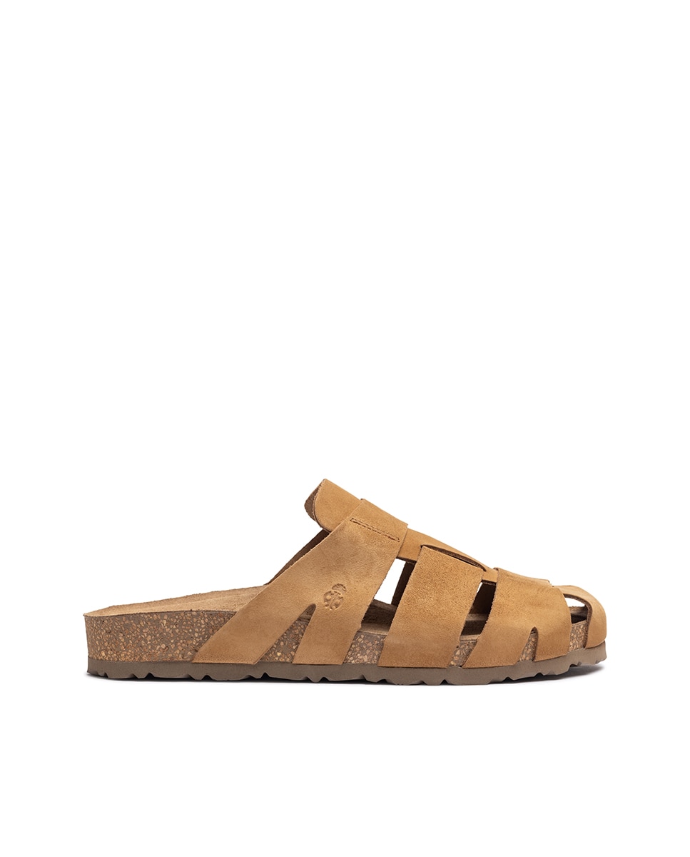 Sandalias planas de mujer de piel - Yokono - Marrón claro Marrón claro-1