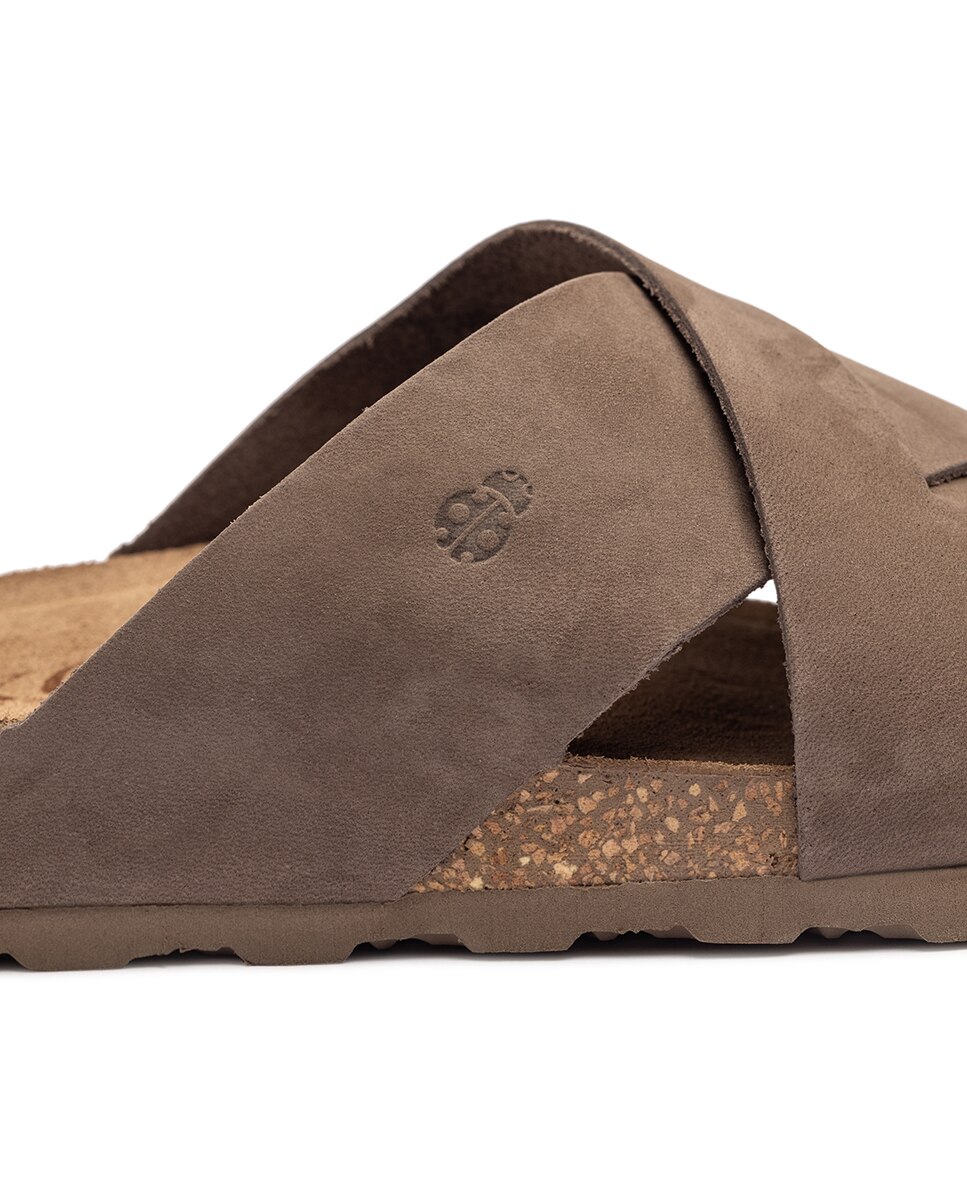 Sandalias planas de mujer de piel - Yokono - Azul claro Gris marengo-2
